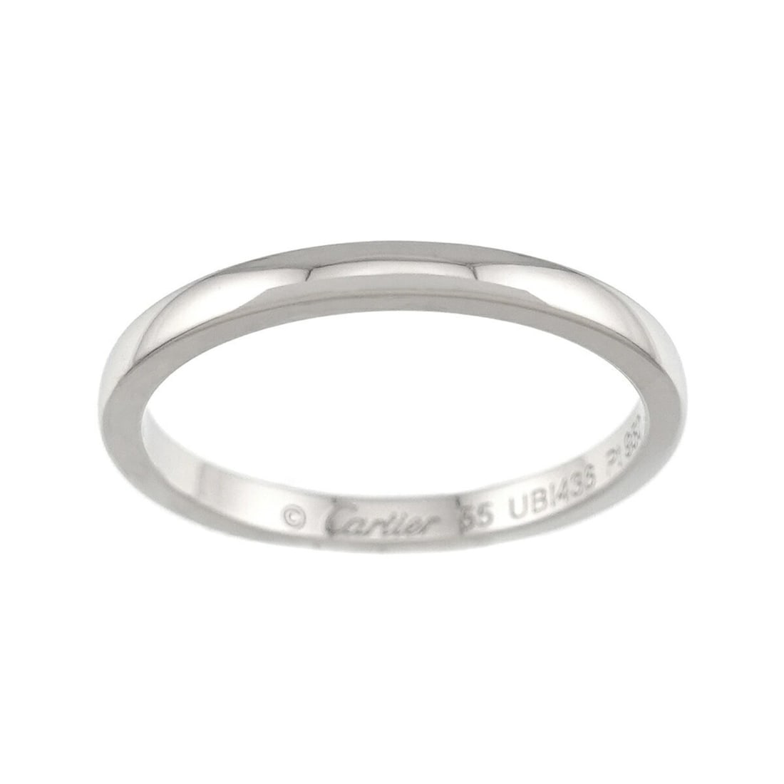 Cartier 1895 Classic #55 Ring, 2mm wide, Platinum (Pt): --- Catalog ---Category: SizeUS Size: 7.5Brand Size: 55Category: DesignType: Band ringGender: Women,MenMaterial: Platinum 950Category: GeneralBrand: Cartier--- Item List ---Section: ConditionRanking: