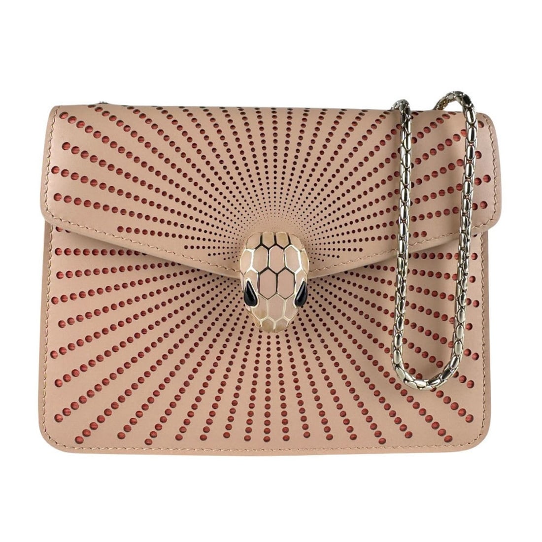 Bulgari BVLGARI Serpenti Forever Shoulder Bag, Leather, Pink Beige, Women's z9897: --- Catalog ---Category: SizeSize (HxWxD): 16cm x 19cm x 4cm / 6.29'' x 7.48'' x 1.57''Category: DesignType: Shoulder bagColor: Pink beigeGender: WomenMaterial: Leather Category: GeneralBrand: