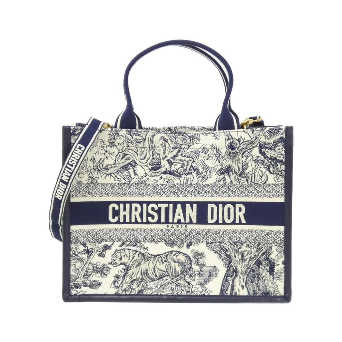 Christian Dior TOILE DE JOUY Book Tote Medium M1324CETK Handbag: --- Catalog ---Category: SizeSize (HxWxD): 28cm x 36.5cm x 16.5cm / 11.02'' x 14.37'' x 6.49''Category: DesignType: HandbagColor: BlueGender: WomenMaterial: Canvas Category: GeneralMPN: