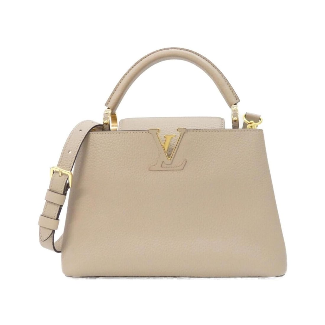 Louis Vuitton Capucines BB M94634 Handbag: --- Catalog ---Category: SizeSize (HxWxD): 18cm x 27cm x 10cm / 7.08'' x 10.62'' x 3.93''Category: DesignType: HandbagColor: GalleGender: Men,WomenHardware Color: GoldCategory: GeneralMPN: