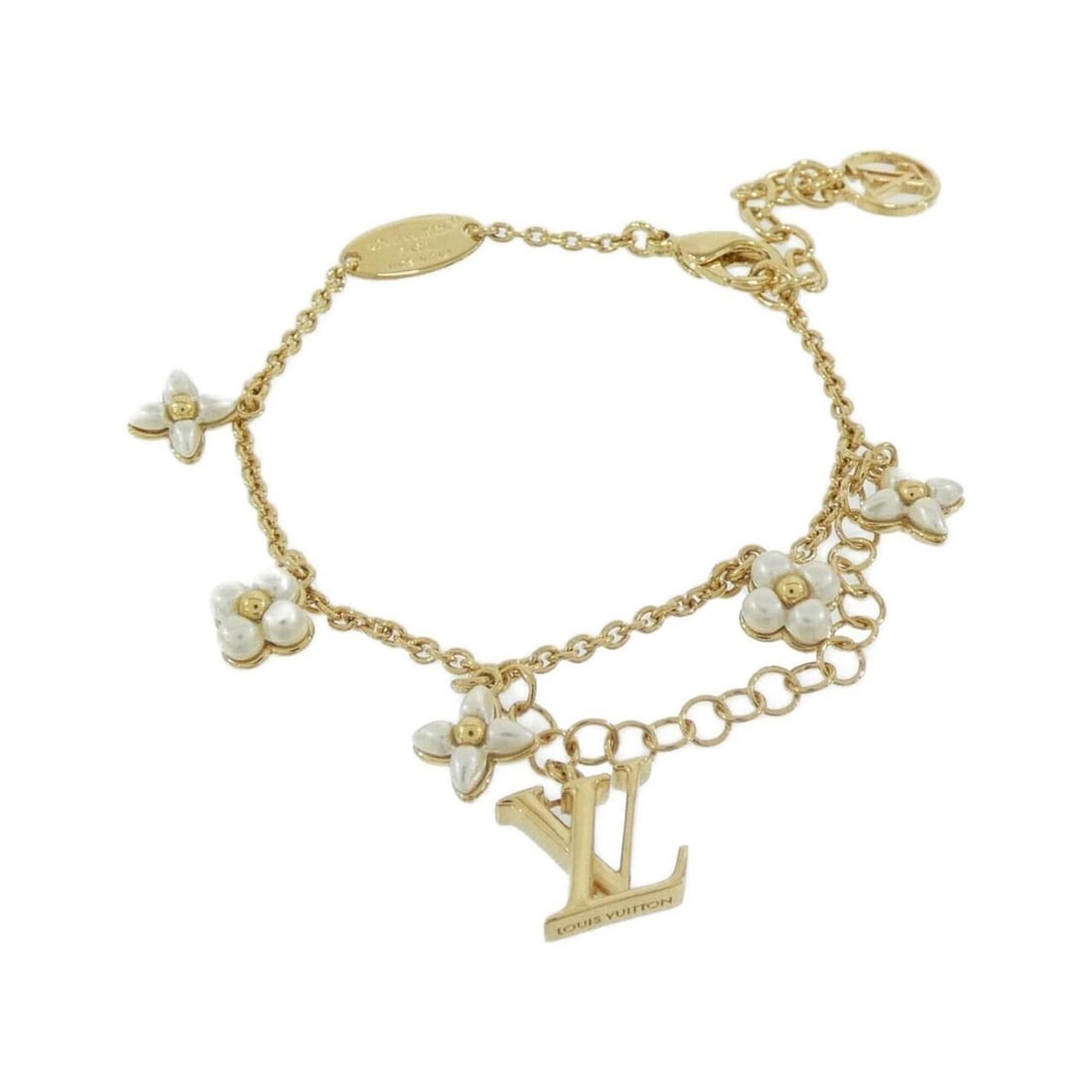 Louis Vuitton Bracelet LV Floragram M0940A: --- Catalog ---Category: SizeLength: 15cm - 17.5cm / 5.9'' - 6.88''Category: DesignType: Charm braceletColor: GoldGender: WomenCategory: GeneralMPN: M0940ABrand: Louis Vuitton--- Item List