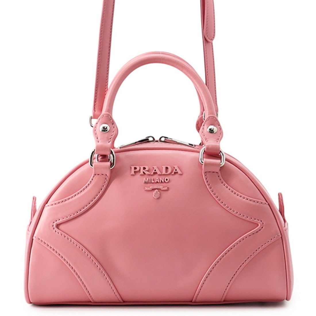 Prada handbag, leather 1BB071, PRADA 2-way shoulder bag,: --- Catalog ---Category: SizeWeight: 630g / 1.38lb.Size (HxWxD): 16.5cm x 27.5cm x 13cm / 6.49'' x 10.82'' x 5.11''Strap Length: 120cm - 130cm / 47.24'' - 51.18''Category: DesignType: Handbag, Shoulde