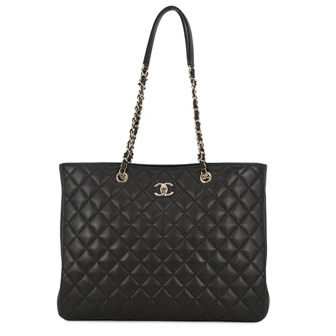 Chanel Chain Tote Bag Matelassé Coco Mark Large Caviar Skin A91046 CHANEL Black Handbag Women's: --- Catalog ---Category: SizeSize (HxWxD): 27cm x 35.5cm x 10cm / 10.62'' x 13.97'' x 3.93''Category: DesignType: Shopping bag, Tote bagColor: BlackGender: WomenMaterial: Grained Calfskin Category: Ge