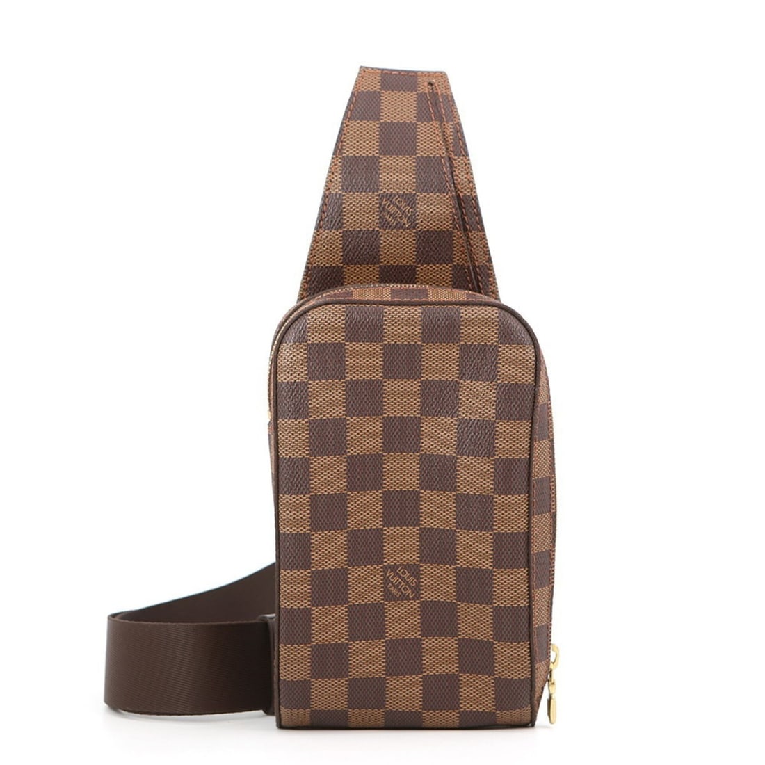 Louis Vuitton body bag, Damier Ebene, Geronimos N51994. shoulder waist pouch, handbag for men.: --- Catalog ---Category: SizeWeight: 310g / 10.93oz.Size (HxWxD): 20cm x 11cm x 5cm / 7.87'' x 4.33'' x 1.96''Strap Length: 32cm - 123cm / 12.59'' - 48.42''Category: DesignType: Shoulder bag, Sling ba