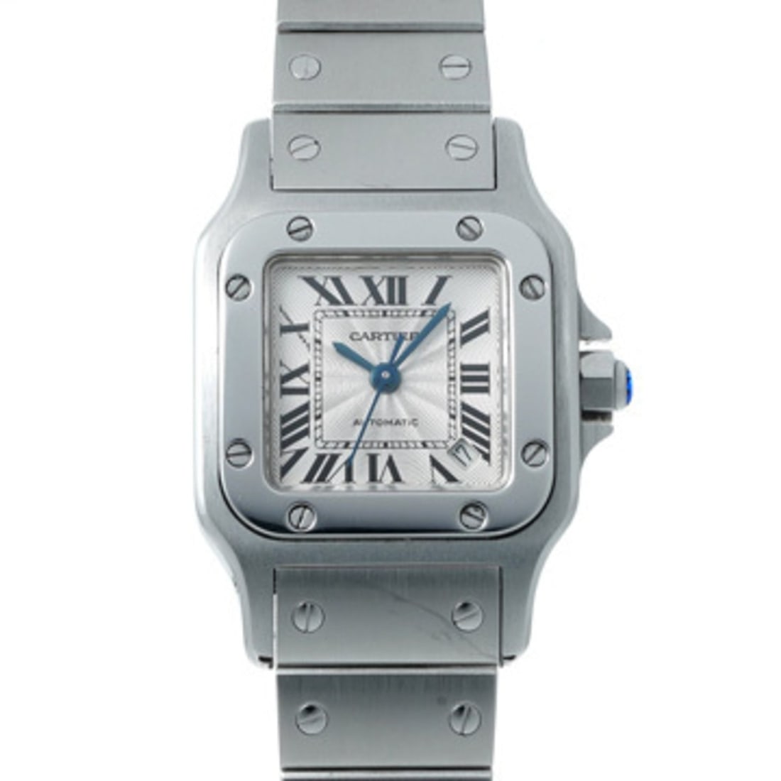 Cartier Santos Galbée Automatic SM W20054D6 Silver Ladies Watch Winding Used Ginzo (1 of 18)
