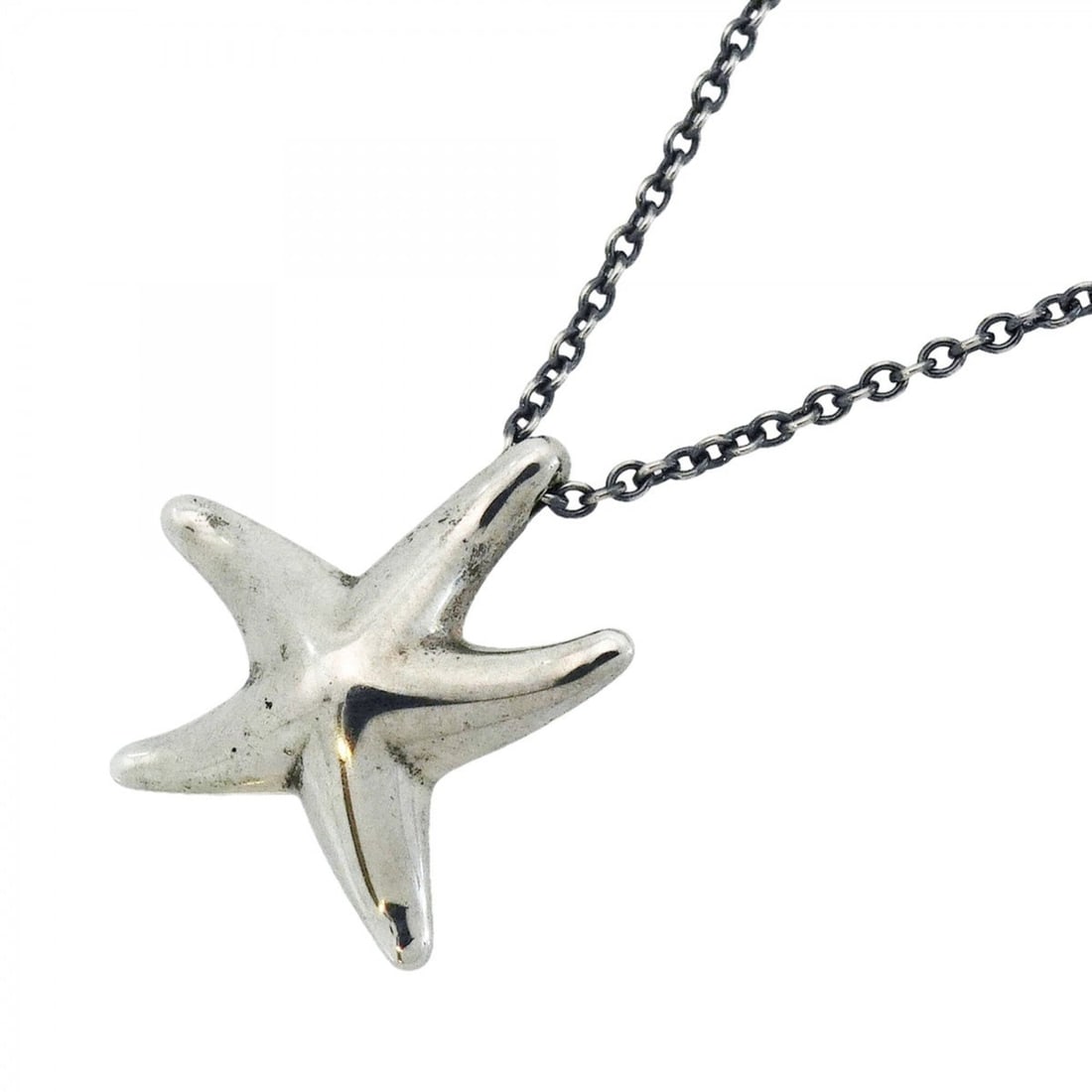 Tiffany & Co. Starfish Necklace, Sterling Silver 925, Women's: --- Catalog ---Category: SizePendant Size: 15.1mm x 14.4mm / 0.59'' x 0.56''Neck Circumference: 41 cm / 16.14''Category: DesignGender: WomenMaterial: Silver 925Necklace Type: NecklaceCategory: General