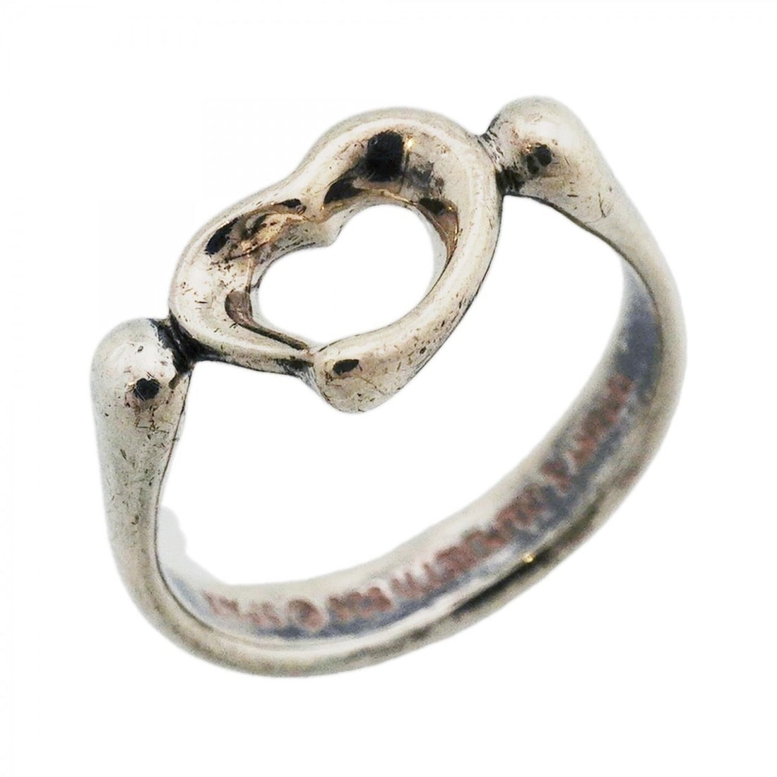 Tiffany & Co. Heart Ring, Sterling Silver 925, Size 8, Women's (1 of 9)