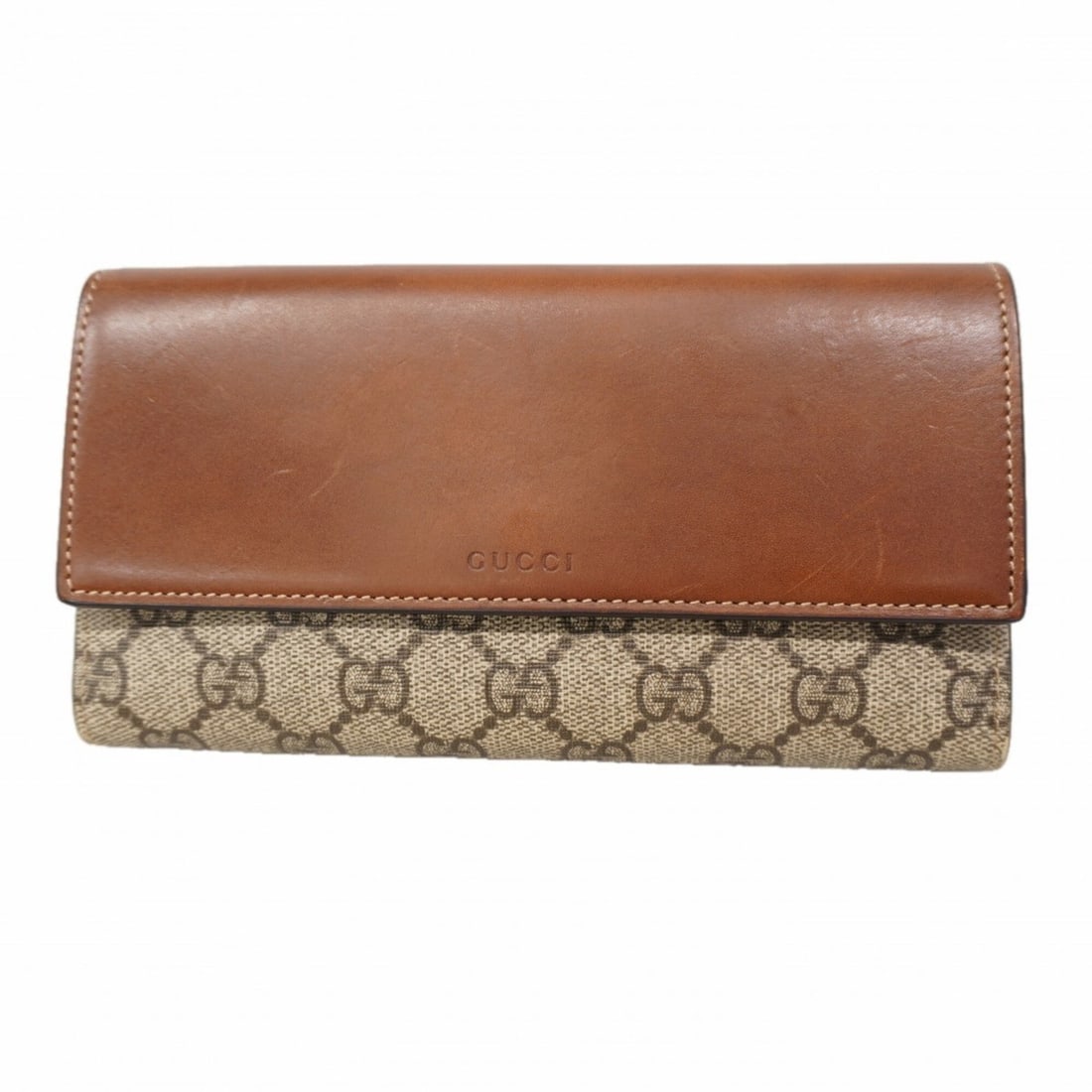 Gucci GG Supreme Long Wallet 410100 Brown Women's P2973492 (1 of 8)