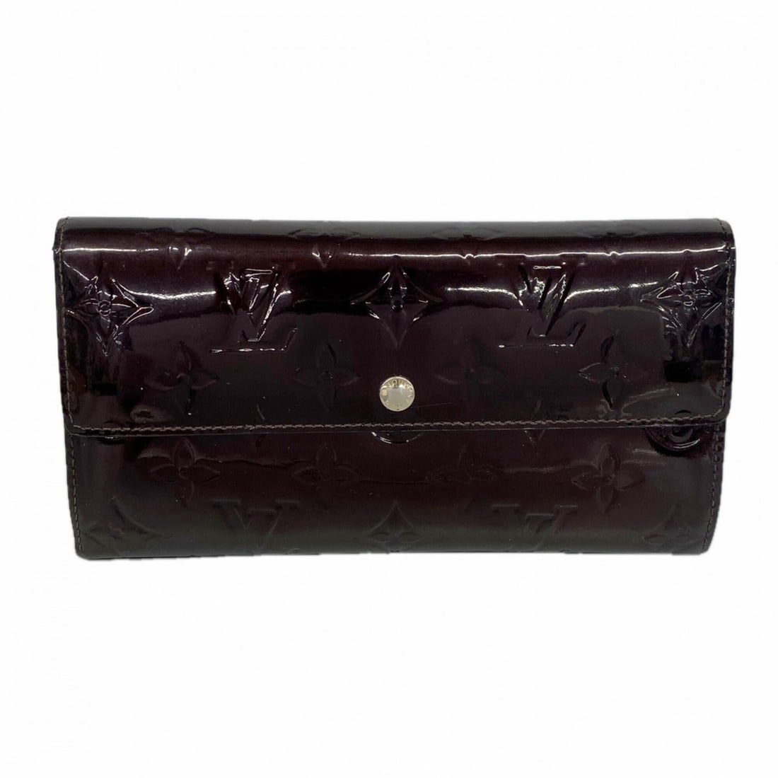 Louis Vuitton Vernis Portefeuille Sarah Long Wallet M93524 Amarante Women's P2949207 (1 of 12)