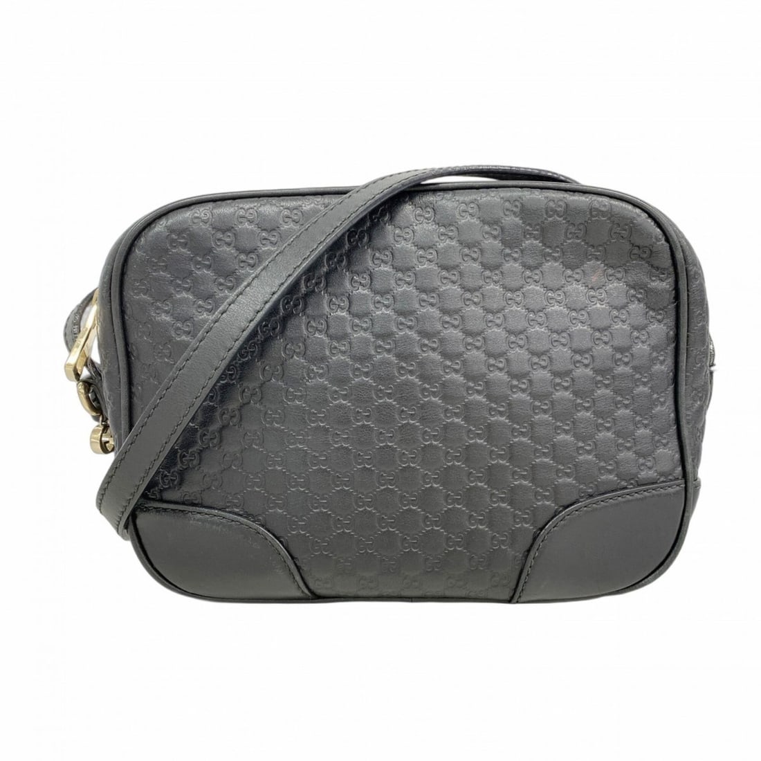 Gucci Shoulder Bag Microguccissima 449413 Leather Black Champagne Women's OP005630: --- Catalog ---Category: SizeSize (HxWxD): 17cm x 21.5cm x 7cm / 6.69'' x 8.46'' x 2.75''Category: DesignType: Shoulder bagColor: BlackGender: WomenMaterial: Leather Category: GeneralMPN: 449413Brand: