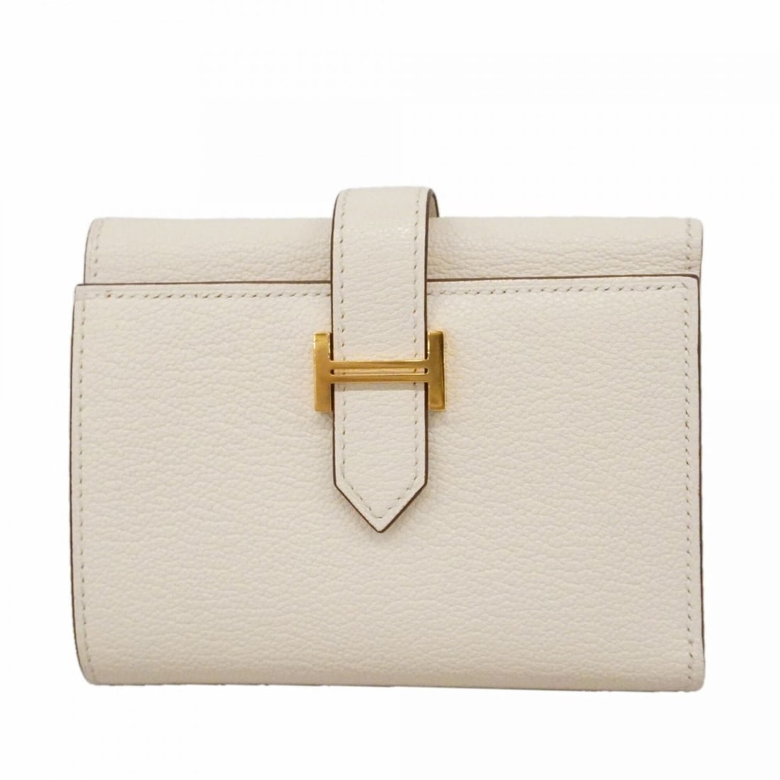 Hermes Tri-fold Wallet Bearn Combination Chevre Mysore Mushroom U Stamp Ladies (1 of 15)