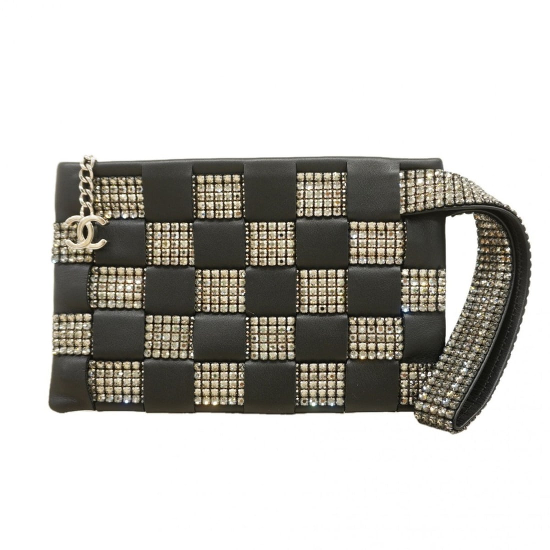 Chanel Leather Bag/Pouch, Black, Women's: --- Catalog ---Category: SizeSize (HxWxD): 14.5cm x 22.5cm x 1.5cm / 5.7'' x 8.85'' x 0.59''Category: DesignType: PouchColor: BlackGender: WomenMaterial: Leather Hardware Color: SilverCategory: Genera