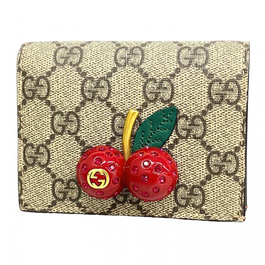 Gucci GG Supreme wallet, model 476050, brown and red, for women.: --- Catalog ---Category: SizeSize (HxWxD): 8.5cm x 11cm x 2.5cm / 3.34'' x 4.33'' x 0.98''Category: DesignType: Wallet (bi-fold)Color: Brown, Red colorGender: WomenMaterial: PVC Category: GeneralMPN: 