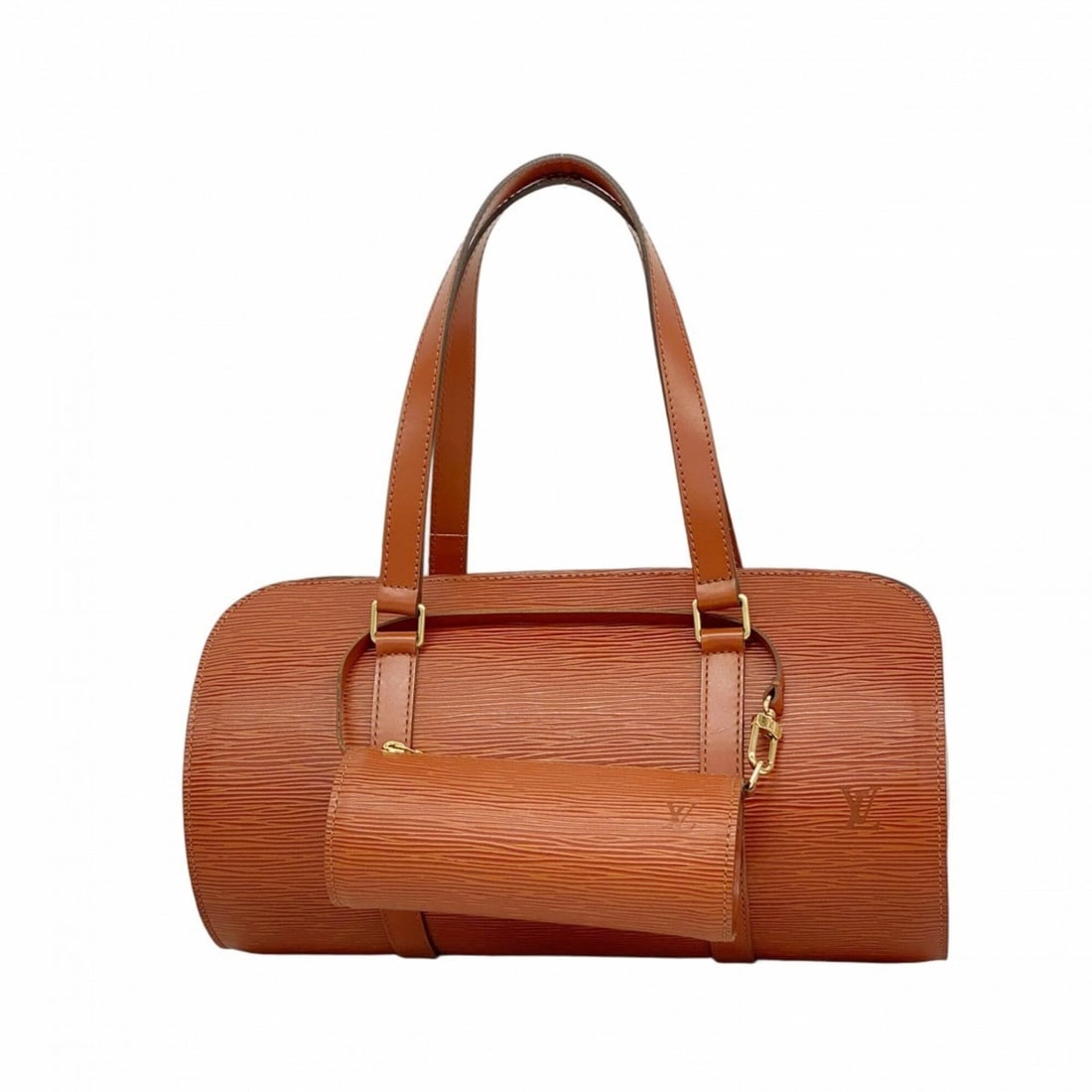 Louis Vuitton Epi Soufflot Handbag M52223 Kenya Brown Women's (1 of 11)