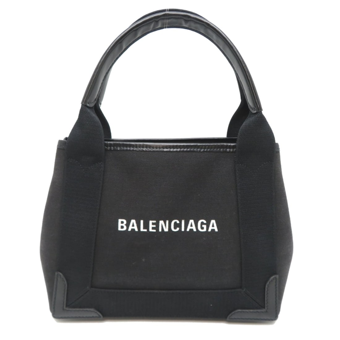 Balenciaga Navy Cabas XS (Strap missing) Women's Handbag 390346 Canvas Black: --- Catalog ---Category: SizeSize (HxWxD): 19.5cm x 24cm x 8cm / 7.67'' x 9.44'' x 3.14''Category: DesignType: HandbagColor: BlackGender: WomenMaterial: Canvas , Leather Category: GeneralMPN: 390346Br
