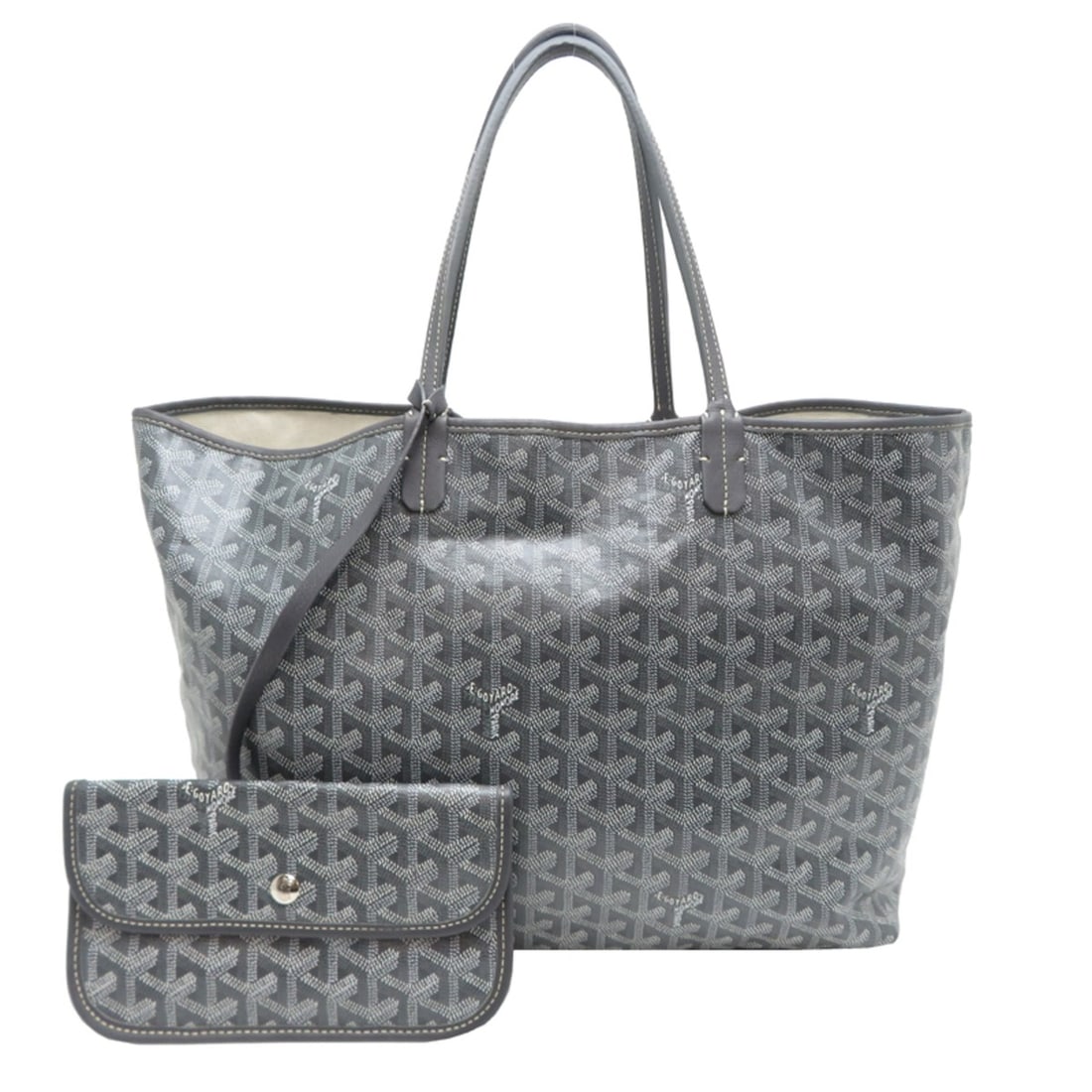 Goyard Saint Louis PM Women's/Men's Tote Bag, Goyardine Canvas, Gray: --- Catalog ---Category: SizeSize (HxWxD): 27cm x 47cm x 14cm / 10.62'' x 18.5'' x 5.51''Category: DesignType: Tote bagColor: GrayGender: Men,WomenMaterial: Canvas Category: GeneralBrand: GoyardCountr