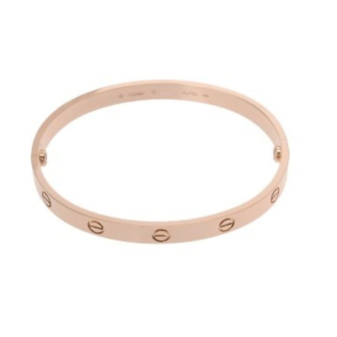 CARTIER Love Bracelet #19, Men's/Women's, 18K Pink Gold (PG), Bracelet, Grade A, Used, Ginzo: --- Catalog ---Category: SizeLength: 18cm / 7.08''Category: DesignType: Charm braceletGender: Men,WomenMaterial: Pink gold (18K)Category: GeneralBrand: Cartier--- Item List ---Section: ConditionRankin