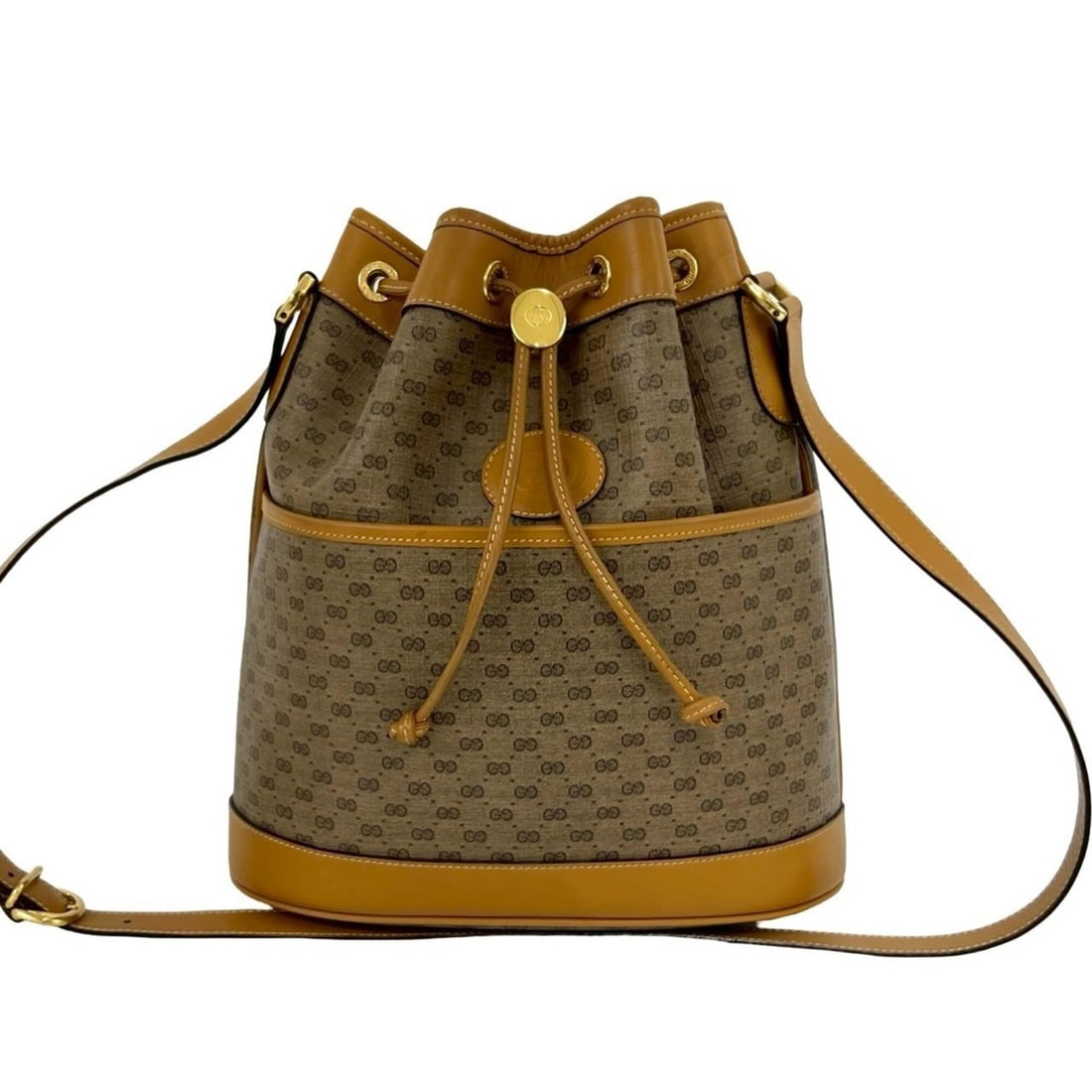 GUCCI Vintage GG Logo Leather Handbag, Mini Boston Bag, Navy, 44797: --- Catalog ---Category: SizeSize (HxWxD): 27cm x 25cm x 12cm / 10.62'' x 9.84'' x 4.72''Category: DesignType: Boston bag, Handbag, Shoulder bagColor: BrownGender: WomenMaterial: PVC , Leather Categor