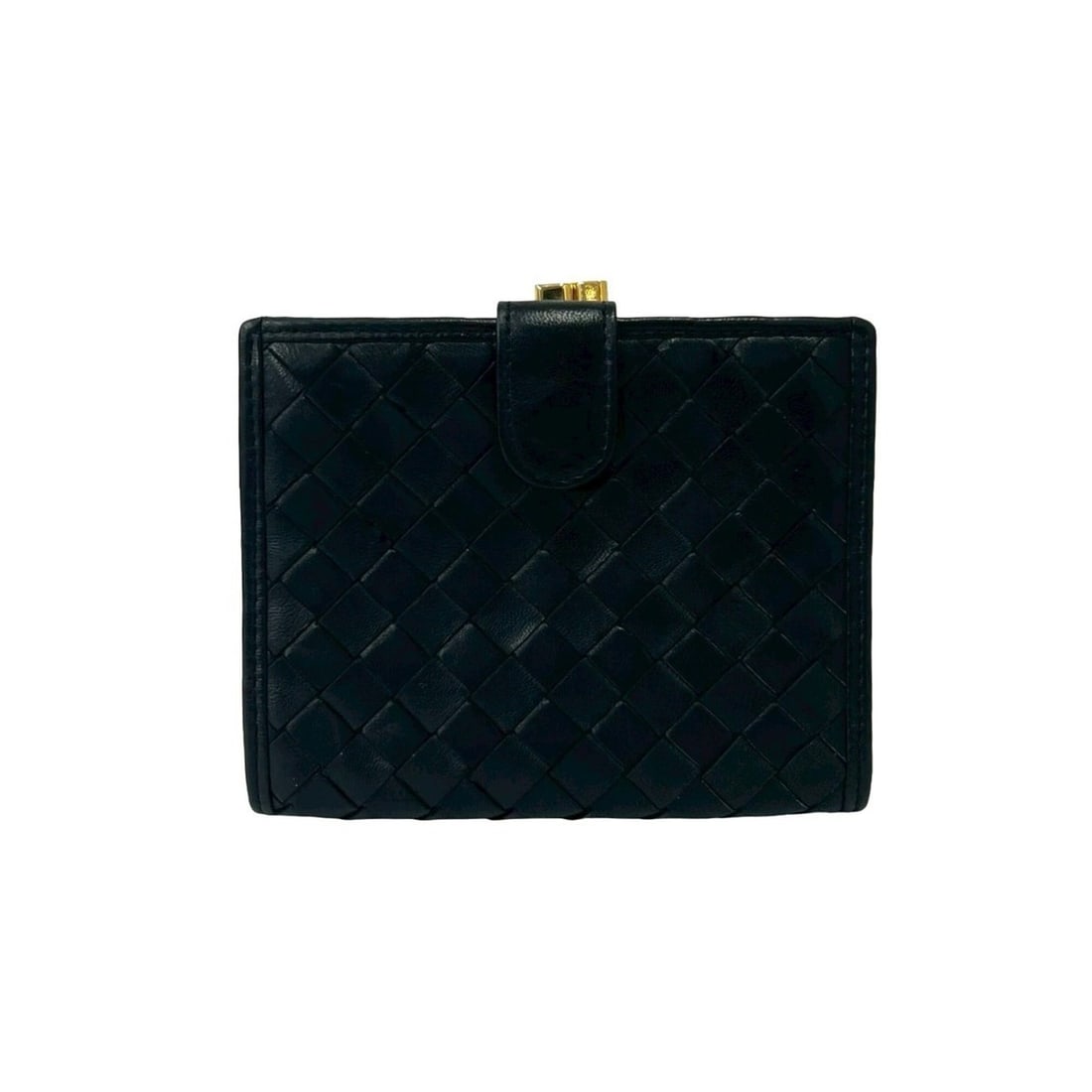 BOTTEGA VENETA Vintage Intrecciato Leather Bi-fold Wallet with Clasp Closure, Black, 18775: --- Catalog ---Category: SizeSize (HxWxD): 9.5cm x 12cm x 1.5cm / 3.74'' x 4.72'' x 0.59''Category: DesignType: Wallet (bi-fold)Color: BlackGender: WomenMaterial: Leather Category: GeneralBrand: Botte