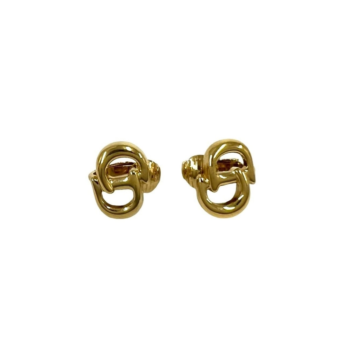 Christian Dior Vintage CD Logo GP Earrings Ear Cuff Accessory Gold 91774 (1 of 7)