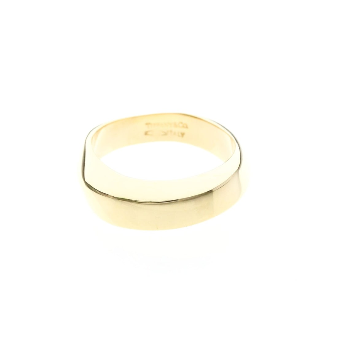 Tiffany Knife Edge Ring Yellow Gold (18K) Fashion No Stone Band Ring Gold (1 of 19)