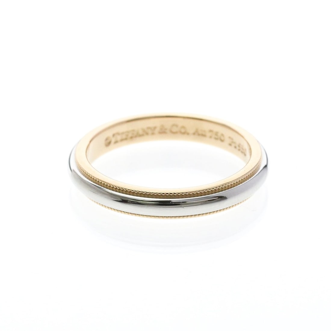 Tiffany Milgrain Ring Pink Gold (18K),Platinum Fashion No Stone Band Ring Silver,Pink Gold (1 of 20)
