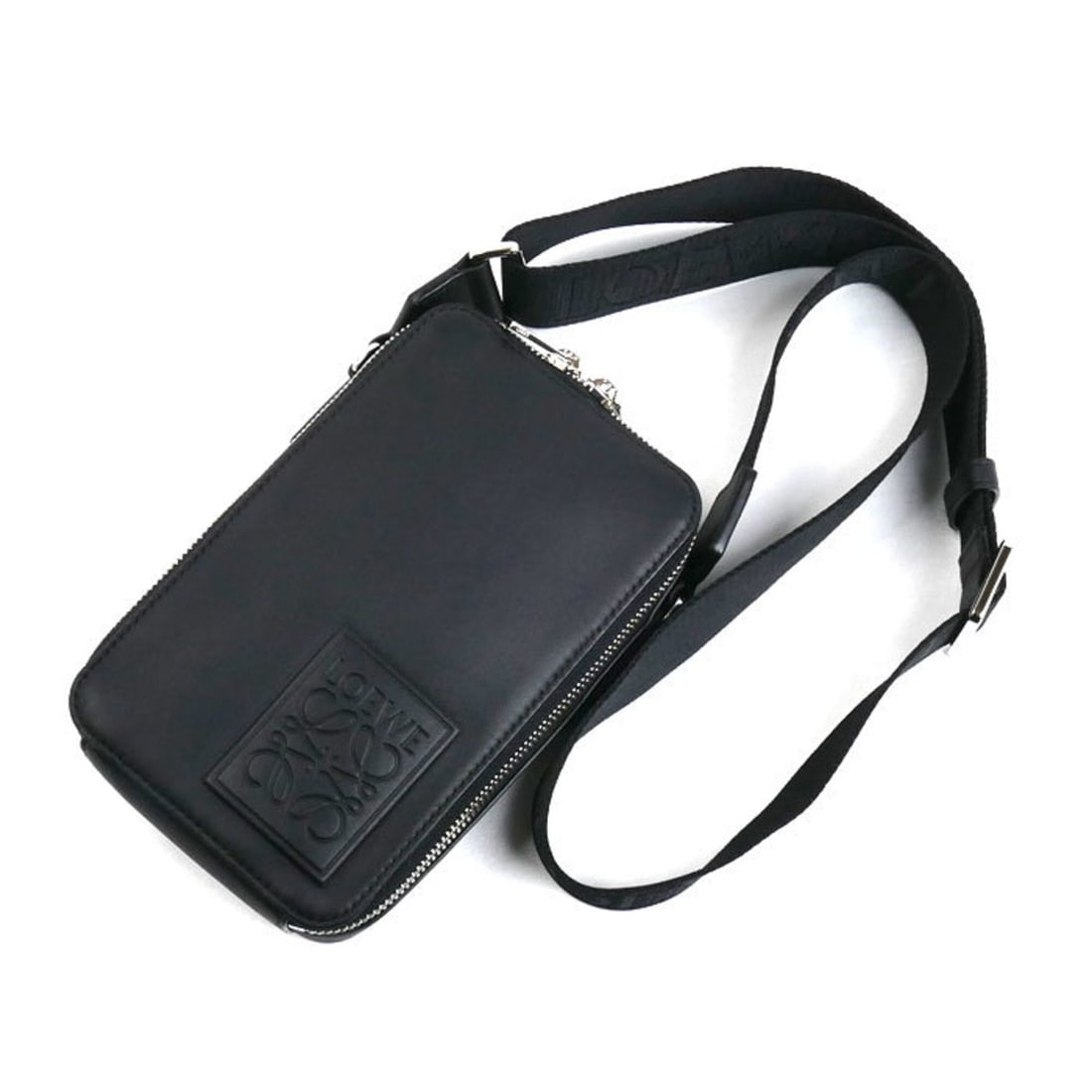 LOEWE Vertical Crossbody Pocket Shoulder Bag, Black, C565S59X01, Men's: --- Catalog ---Category: SizeSize (HxWxD): 18cm x 11cm x 4cm / 7.08'' x 4.33'' x 1.57''Category: DesignType: Shoulder bagColor: BlackGender: MenMaterial: Leather Hardware Color: SilverLeather/Fur Type