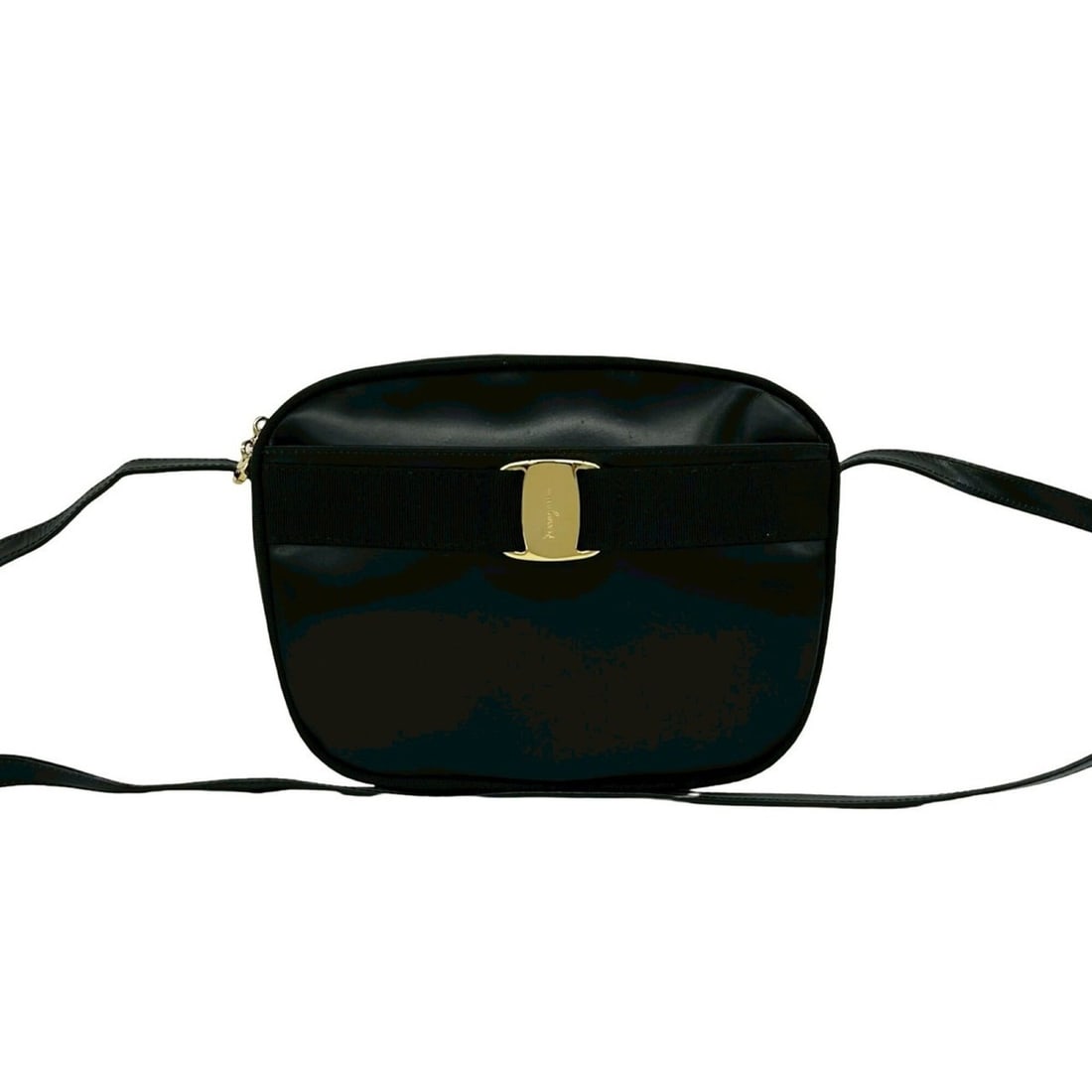 Salvatore Ferragamo Vintage Vara Ribbon Leather Shoulder Bag, Black, 45087: --- Catalog ---Category: SizeSize (HxWxD): 17.5cm x 23.5cm x 7.5cm / 6.88'' x 9.25'' x 2.95''Category: DesignType: Shoulder bagColor: BlackGender: WomenMaterial: Leather Category: GeneralBrand: Salvat
