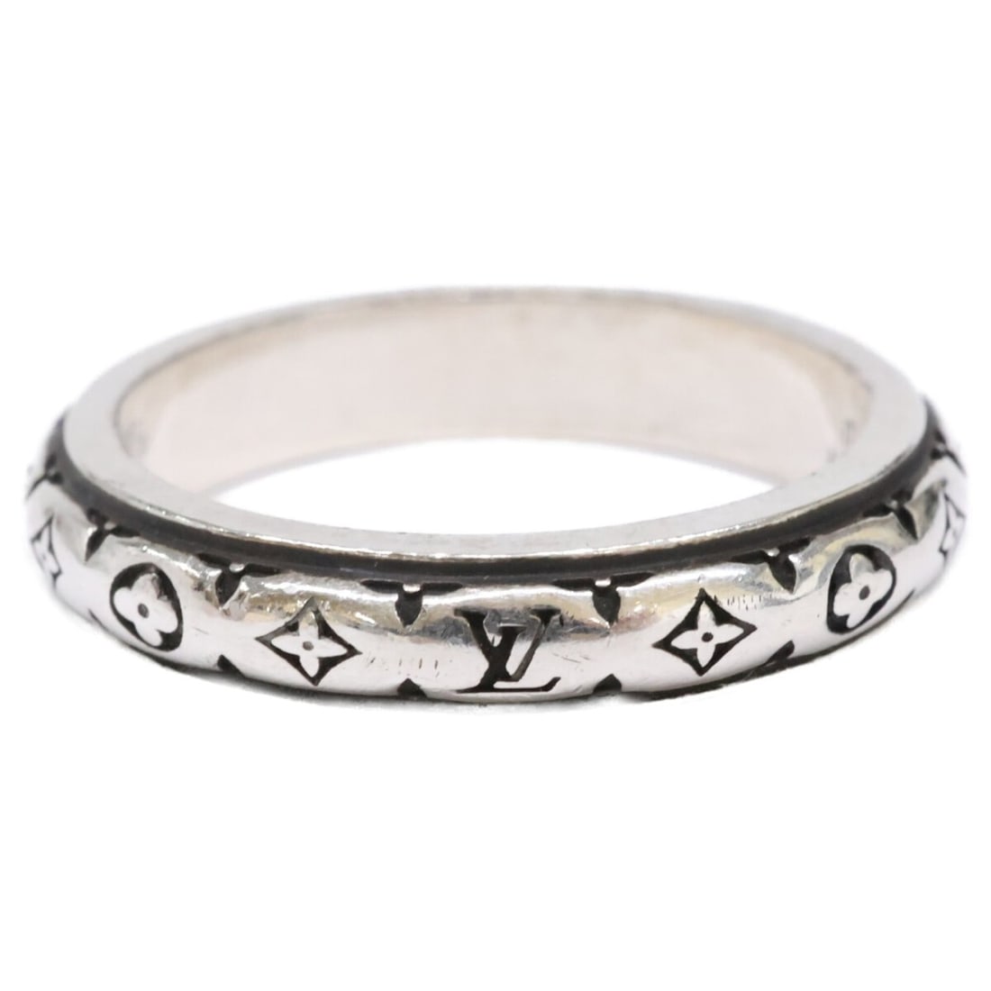 LOUIS VUITTON Louis Vuitton 25th Anniversary Model M0411L 925 LV Bamboo Ring, Silver, Size L, Men's: --- Catalog ---Category: SizeJP Size: 22US Size: 10.5Category: DesignType: Band ringColor: SilverGender: MenMaterial: Silver 925Category: GeneralBrand: Louis Vuitton--- Item List ---Section: Condition