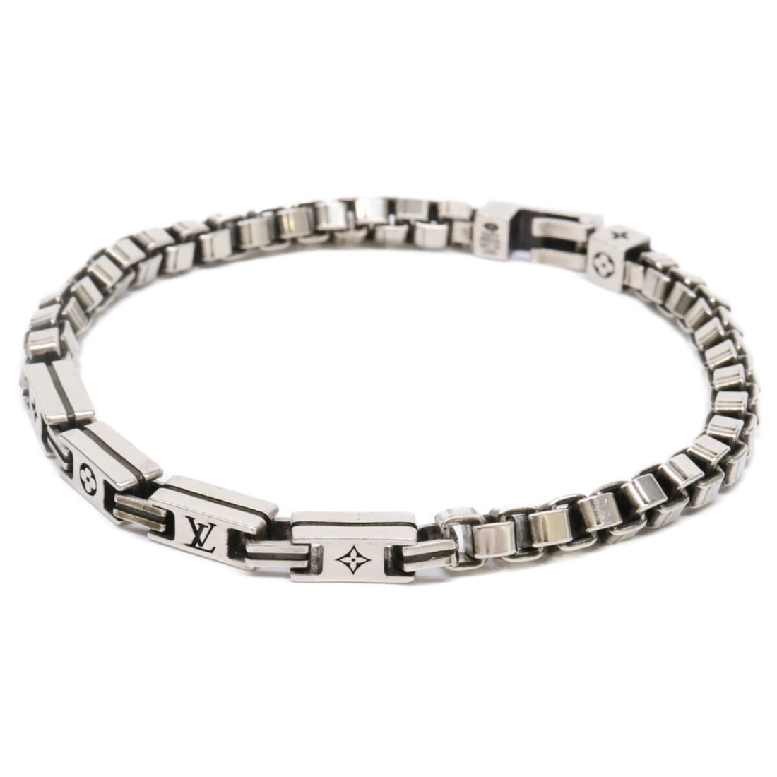 LOUIS VUITTON Ag925 M1149L Bracelet - LV Tailor L Silver Men's: --- Catalog ---Category: SizeLength: 23cm / 9.05''Category: DesignType: Charm braceletColor: SilverGender: MenMaterial: Silver 925Category: GeneralBrand: Louis Vuitton--- Item List ---Section: Conditi