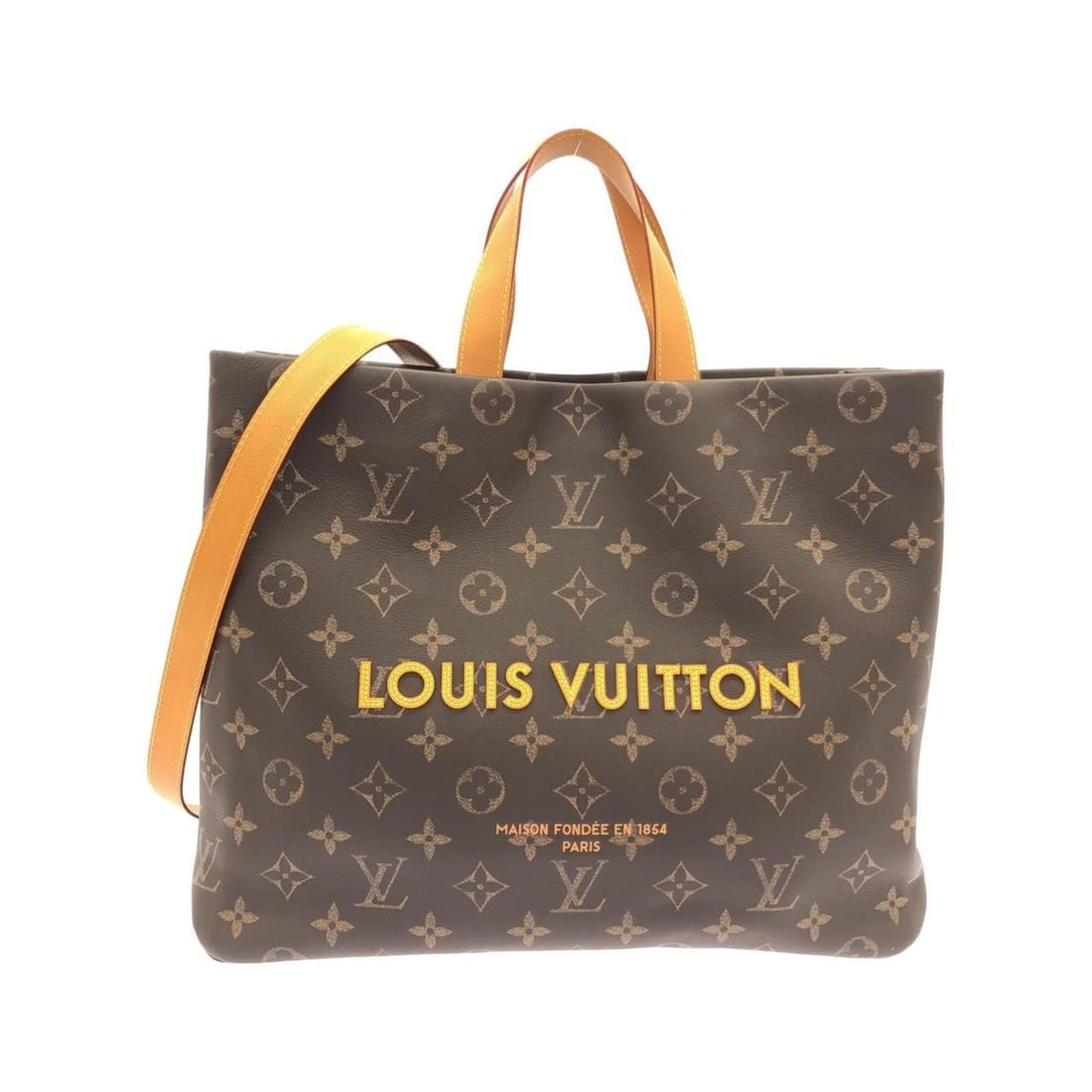 Louis Vuitton Monogram Leather Shopper Tote MM M13928 Handbag (1 of 8)