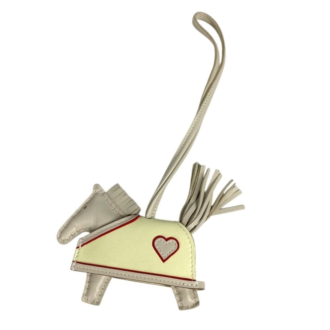HERMES Hermes Horse Cheval Rodeo Robeo Coeur PM Heart Accessory Bag Charm Keychain Agneau Milo Men's: --- Catalog ---Category: DesignType: Handbag charmColor: Jaune, WhiteGender: Men,WomenMaterial: Agneau MiloCategory: GeneralBrand: HermesCountry of Origin: France--- Item List ---Section: ConditionRan
