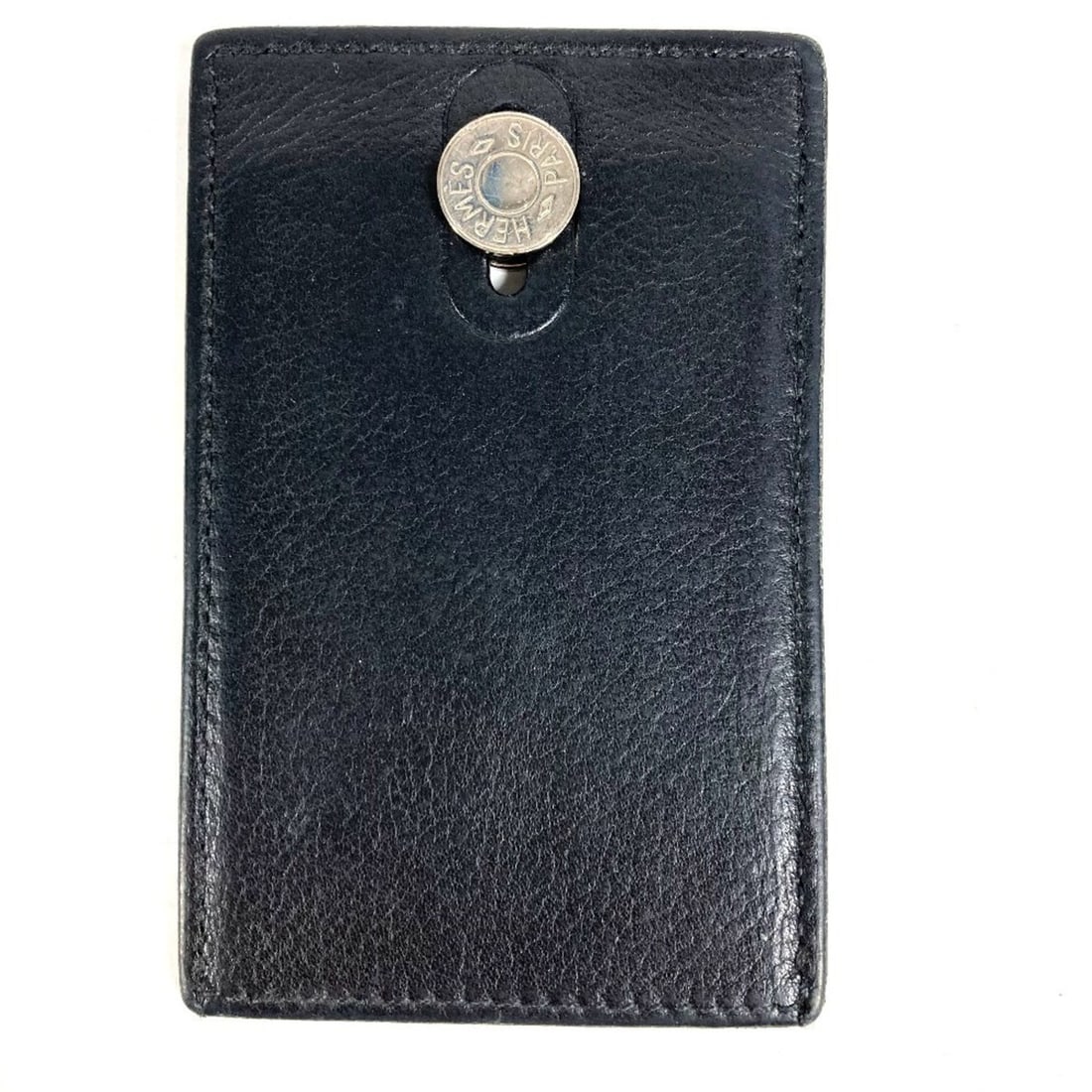 HERMES Hermes Sellier Logo Diabolo Business Card Holder Pass Case Holder/Card Leather Men's Women's: --- Catalog ---Category: DesignType: Card caseColor: BlackGender: Men,WomenMaterial: Leather Category: GeneralBrand: HermesCountry of Origin: FranceCategory: Physical PropertiesSize (HxWxD): 9.5cm x 6