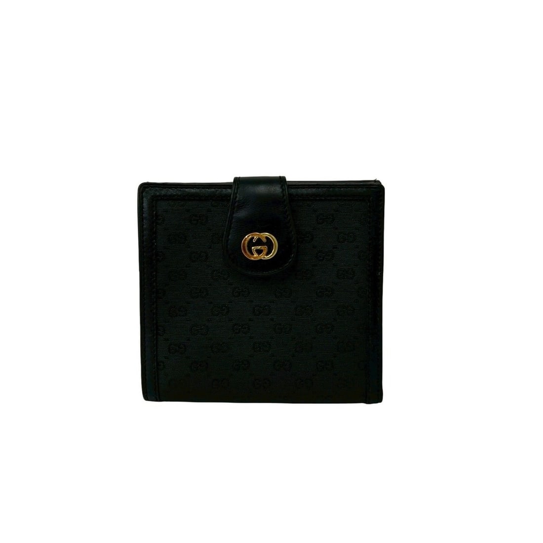 GUCCI Vintage Micro GG Logo Leather Bi-fold Wallet, Mini Black, 46105: --- Catalog ---Category: SizeSize (HxWxD): 10.5cm x 11.5cm x 1.5cm / 4.13'' x 4.52'' x 0.59''Category: DesignType: Wallet (bi-fold)Color: BlackGender: WomenMaterial: Leather , PVC Category: GeneralBra