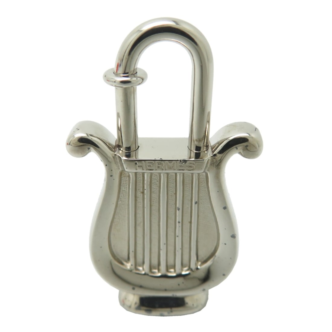 Hermes Harp-shaped Padlock, 1996 Limited Edition, Women's/Men's Charm, Brass, Silver Tone (1 of 7)