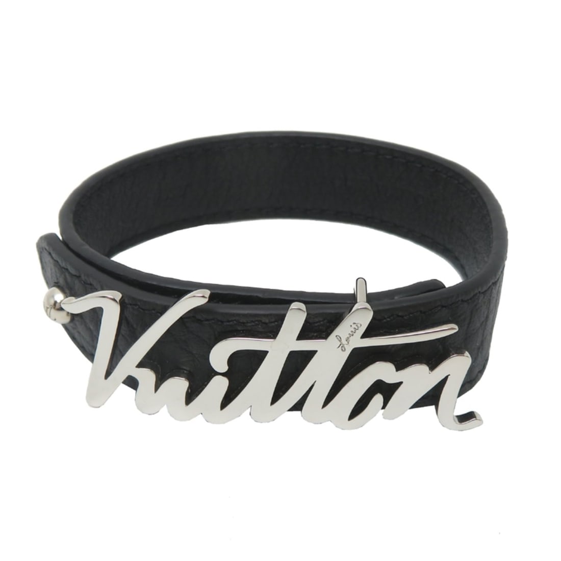 Louis Vuitton Bracelet LV Autograph Women's M6527E (Discontinued) Taurillon Leather Black: --- Catalog ---Category: SizeLength: 25.5cm / 10.03''Category: DesignType: Charm braceletColor: BlackGender: WomenMaterial: LeatherLeather/Fur Type: Taurillon leatherCategory: GeneralMPN: M6527EBrand: