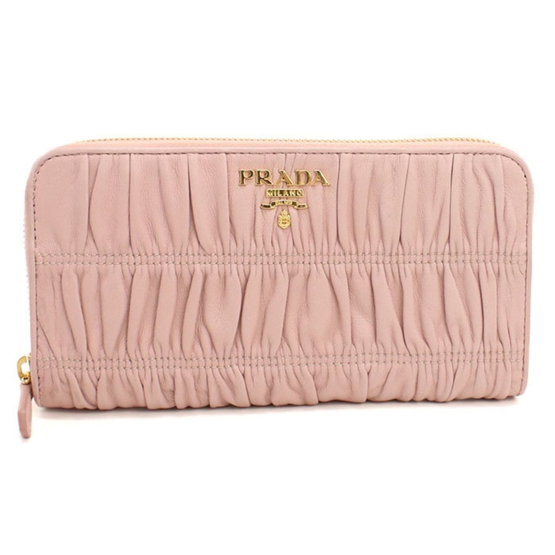 PRADA Prada Long Wallet, Round Zipper, 1ML506, Women's, Pink: --- Catalog ---Category: SizeSize (HxWxD): 10.5cm x 20cm x 2.5cm / 4.13'' x 7.87'' x 0.98''Category: DesignType: Long wallet (bi-fold)Color: PinkGender: WomenMaterial: Leather Category: GeneralMPN: 1M
