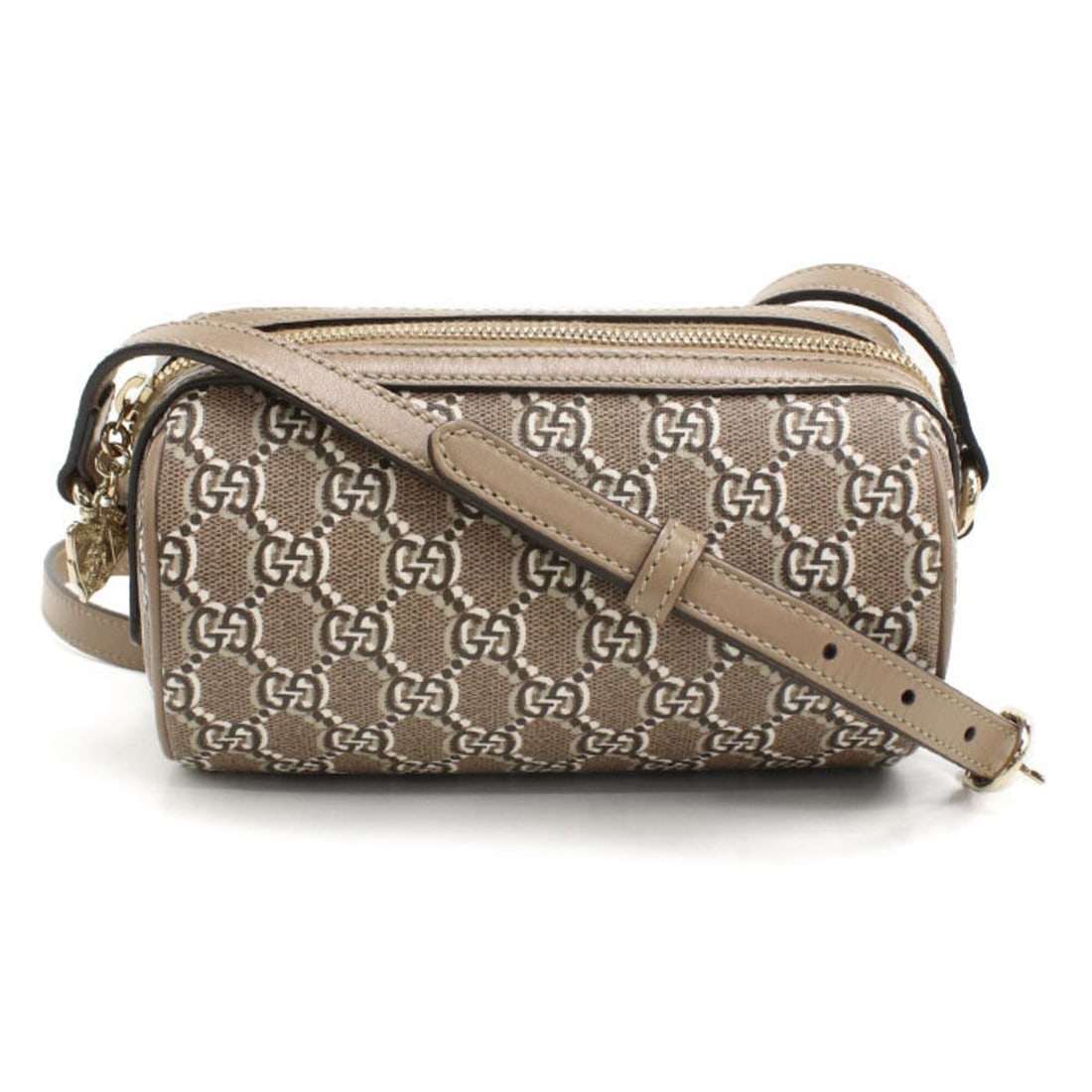 GUCCI GG Shadow Crossbody Shoulder Bag 796231 (Women's, Beige): --- Catalog ---Category: SizeSize (HxWxD): 10cm x 18cm x 10cm / 3.93'' x 7.08'' x 3.93''Category: DesignType: Shoulder bagColor: BeigeGender: WomenMaterial: PVC , Leather Hardware Color: GoldCategory: