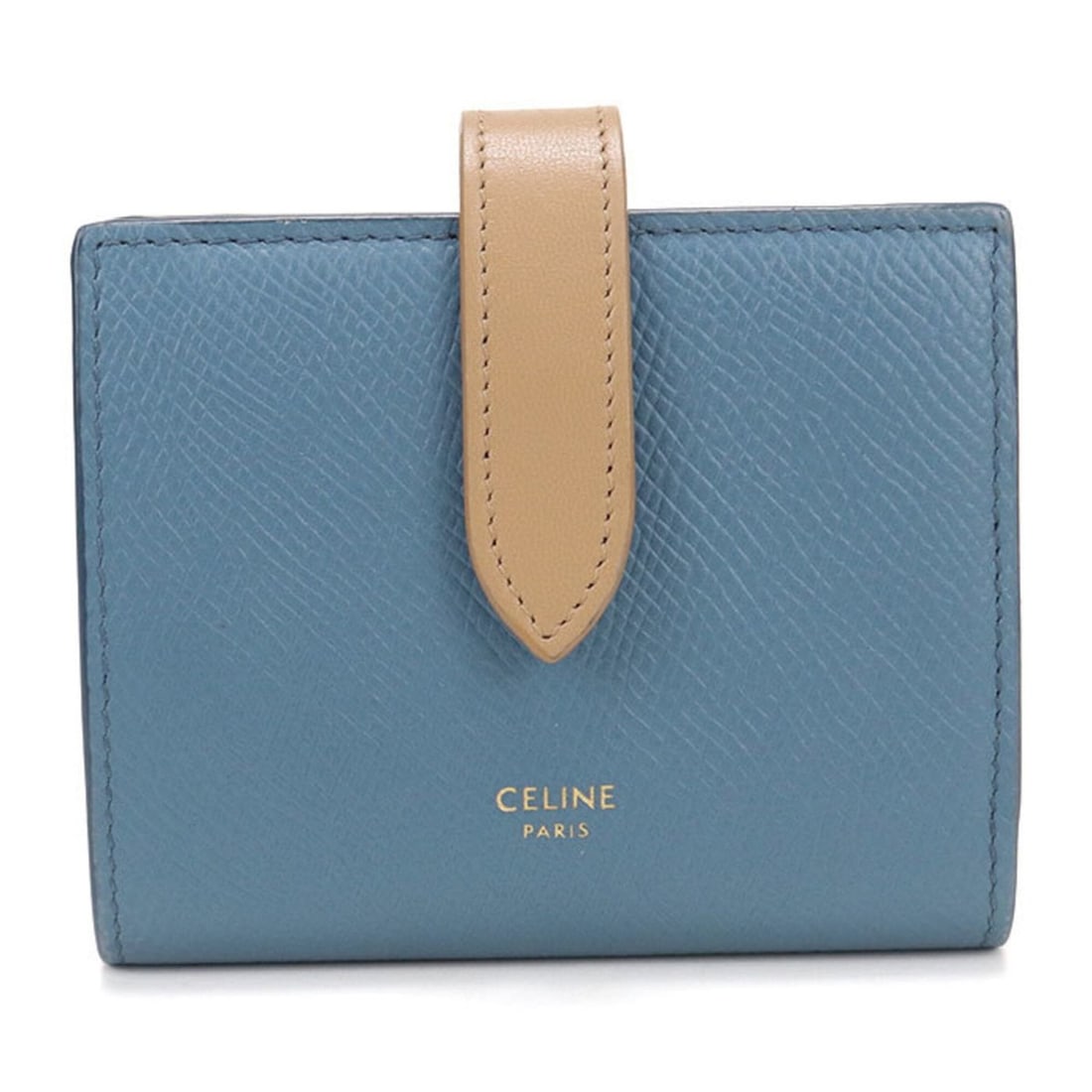 CELINE Celine Bi-fold Wallet Small Strap Women's Blue: --- Catalog ---Category: SizeSize (HxWxD): 8.5cm x 10.5cm x 2.5cm / 3.34'' x 4.13'' x 0.98''Category: DesignType: Wallet (bi-fold)Color: BlueGender: WomenMaterial: Leather Category: GeneralBrand: Celi