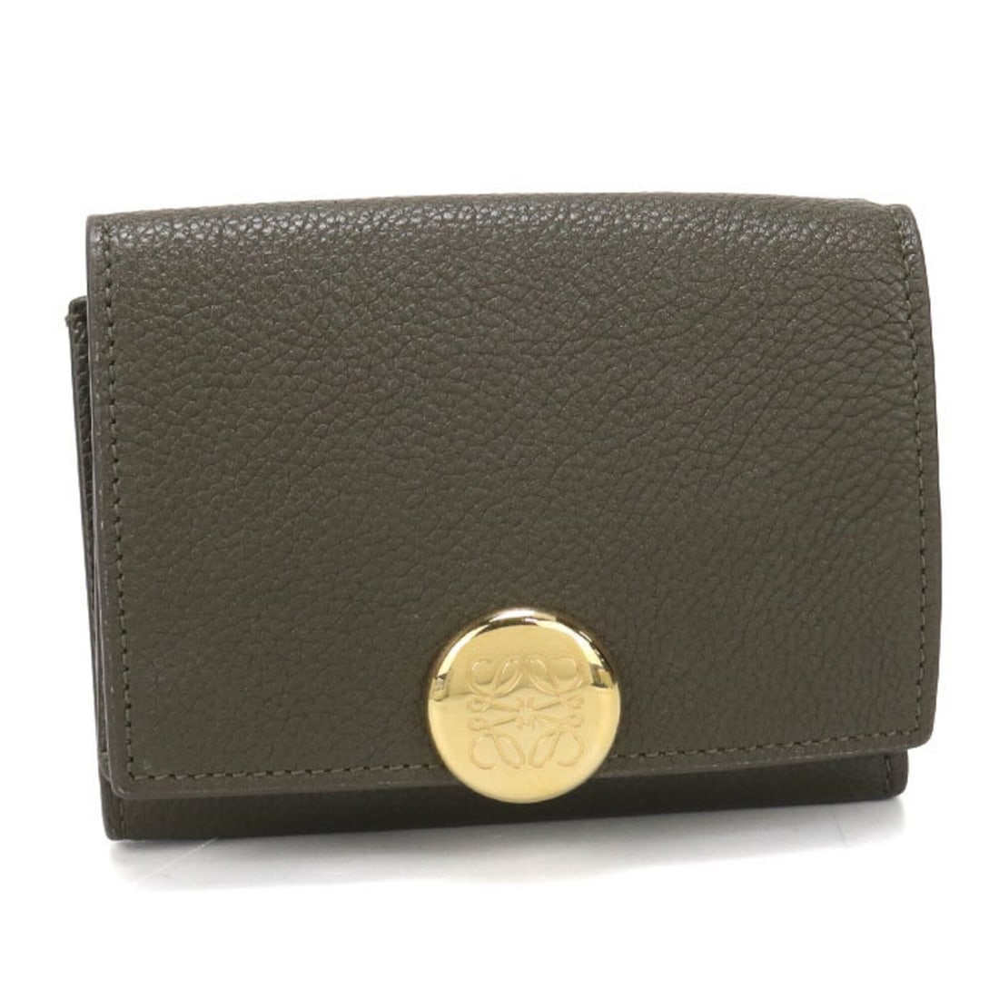 LOEWE Trifold Wallet CANBTR2X03 for Women, Khaki: --- Catalog ---Category: SizeSize (HxWxD): 8cm x 10cm x 3cm / 3.14'' x 3.93'' x 1.18''Category: DesignType: Wallet (tri-fold)Color: KhakiGender: WomenMaterial: Leather Category: GeneralMPN: CANBTR2X03