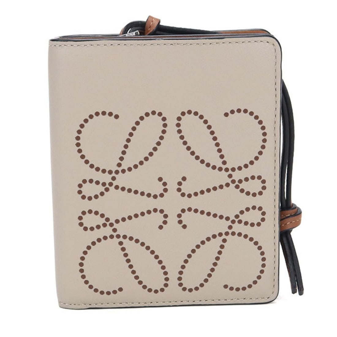 LOEWE Anagram Bi-fold Wallet for Women, Beige: --- Catalog ---Category: SizeSize (HxWxD): 11cm x 9cm x 2.5cm / 4.33'' x 3.54'' x 0.98''Category: DesignType: Wallet (bi-fold)Color: BeigeGender: WomenMaterial: Leather Category: GeneralBrand: LoeweCo