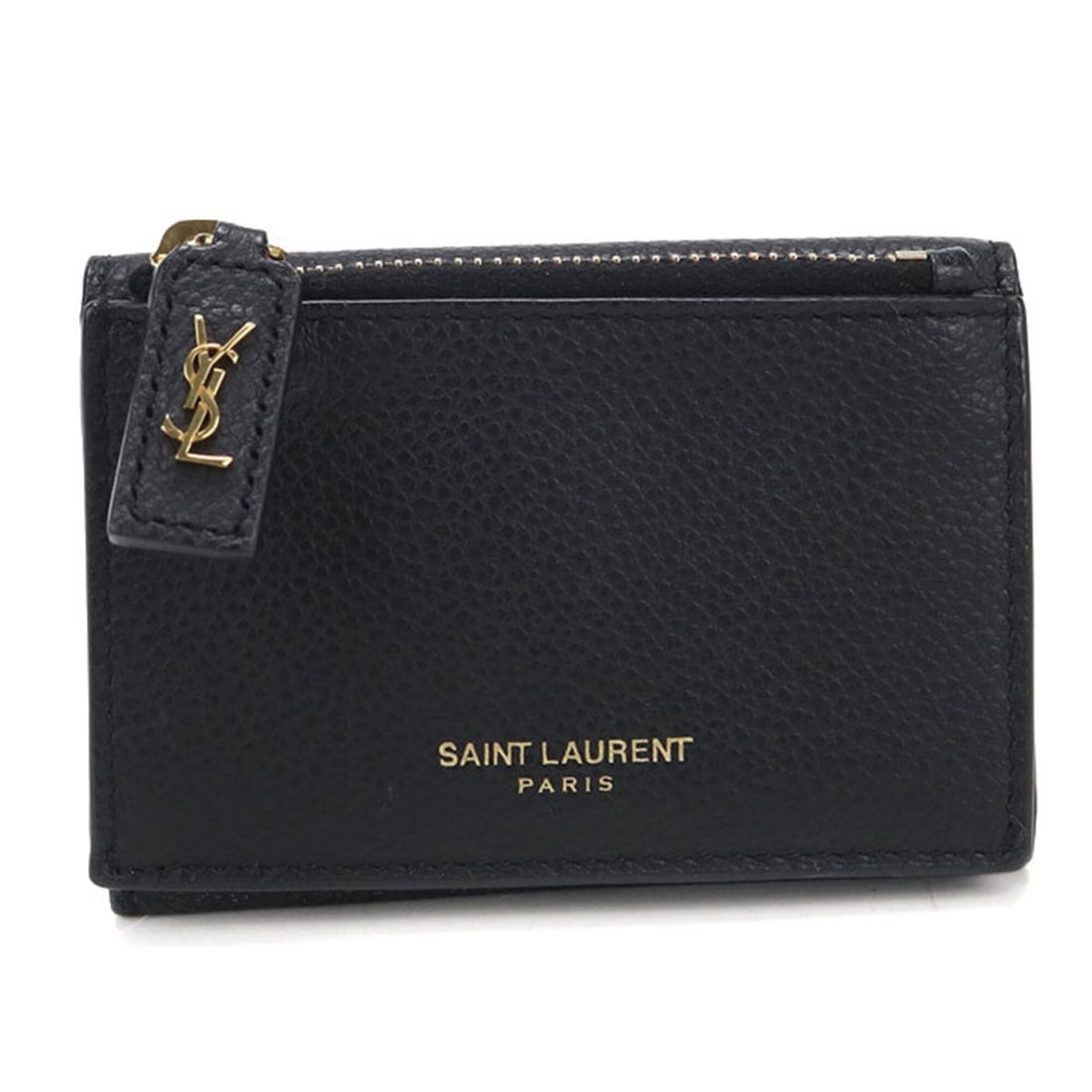 SAINT LAURENT Saint Laurent Tri-fold Wallet 607925 Compact Women's Black: --- Catalog ---Category: SizeSize (HxWxD): 6cm x 10cm x 1.5cm / 2.36'' x 3.93'' x 0.59''Category: DesignType: Wallet (tri-fold)Color: BlackGender: WomenMaterial: Leather Category: GeneralMPN: