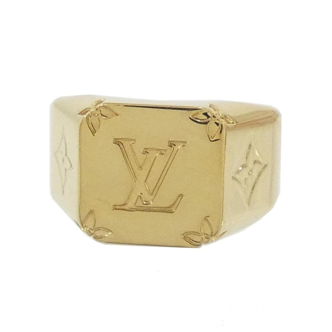 Louis Vuitton Signet Ring Monogram L M80191: --- Catalog ---Category: SizeJP Size: 21US Size: 10Category: DesignType: Band ringColor: GoldGender: Men,WomenCategory: GeneralMPN: M80191Brand: Louis Vuitton--- Item List ---Section: