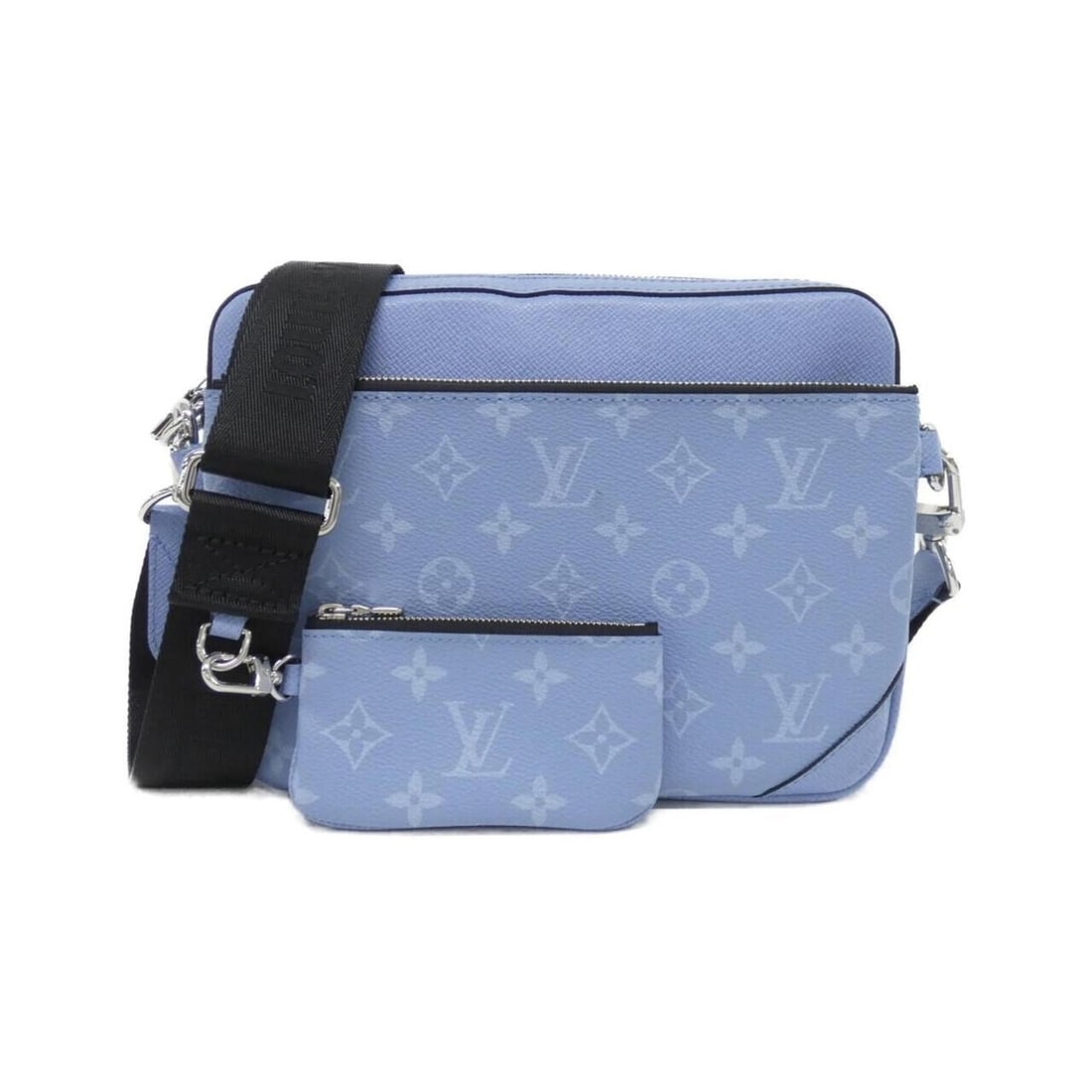 Louis Vuitton Taiga Rama Trio Messenger M14069 Handbag: --- Catalog ---Category: SizeSize (HxWxD): 19cm x 25cm x 5cm / 7.48'' x 9.84'' x 1.96''Category: DesignType: Handbag, PouchColor: Sky blueGender: MenMaterial: Coated canvas , Leather Hardware Color: S