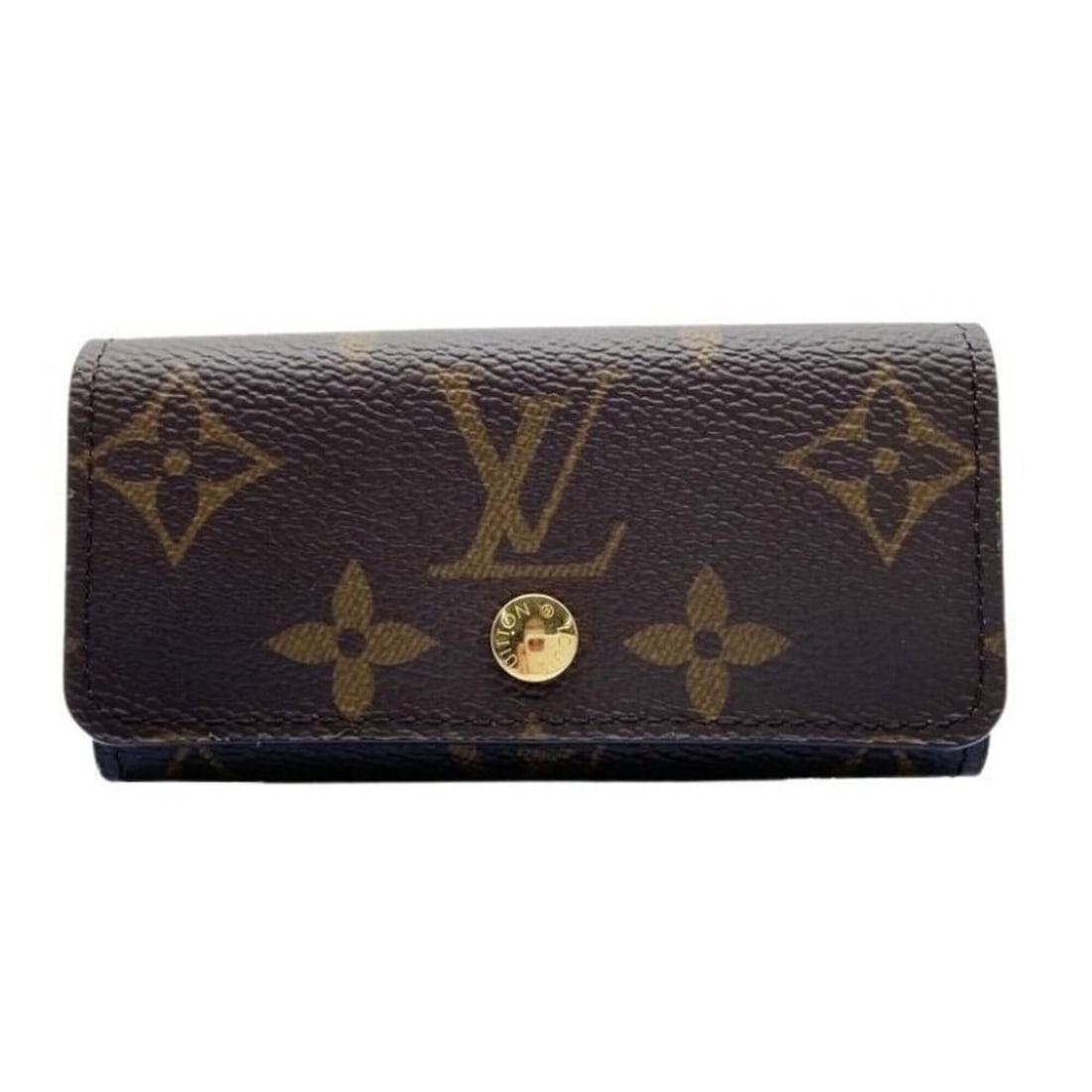 LOUIS VUITTON Louis Vuitton Key Case/Key Ring Multicles 4 M69517 Brown Monogram Men's/Women's (1 of 17)