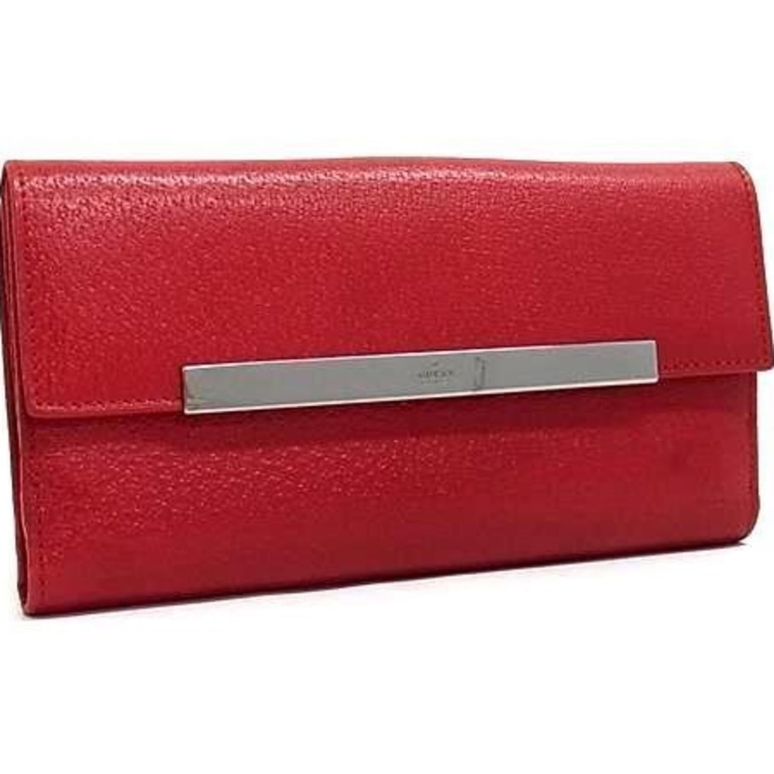 GUCCI Women's Bi-fold Long Wallet, Red Leather, 035 2031 2065 (1 of 8)