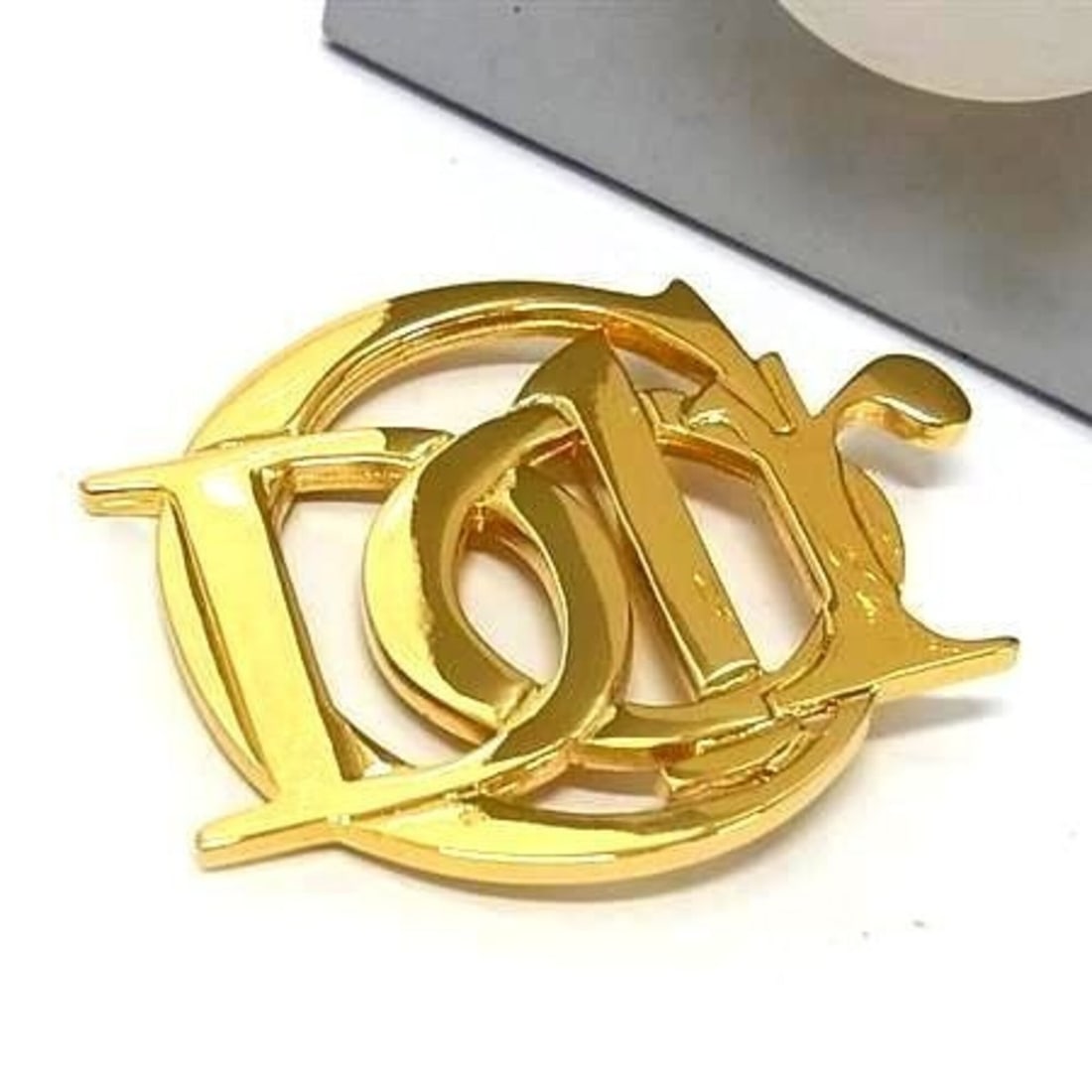 Christian Dior Brooch Gold Metal Women's (1 of 9)