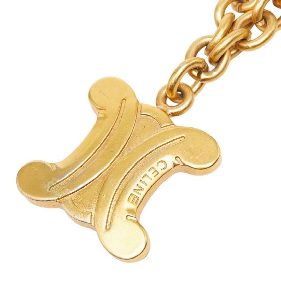 Celine Macadam Chain Pendant Necklace, Gold Plated, Women's.: --- Catalog ---Category: SizePendant Size: 43.6mm x 36.5mm / 1.71'' x 1.43''Neck Circumference: 65 cm / 25.59''Category: DesignColor: GoldGender: WomenMaterial: Gold platingPendant Type: PendantNeckla