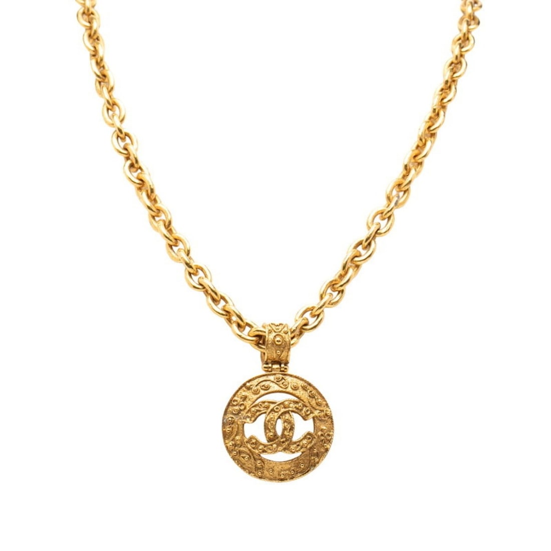 Chanel Coco Mark Chain Long Necklace, Plated, Women's.: --- Catalog ---Category: SizePendant Size: 56.5mm x 39.7mm / 2.22'' x 1.56''Neck Circumference: 90 cm / 35.43''Category: DesignColor: GoldGender: WomenMaterial: Gold platingNecklace Type: NecklaceCate