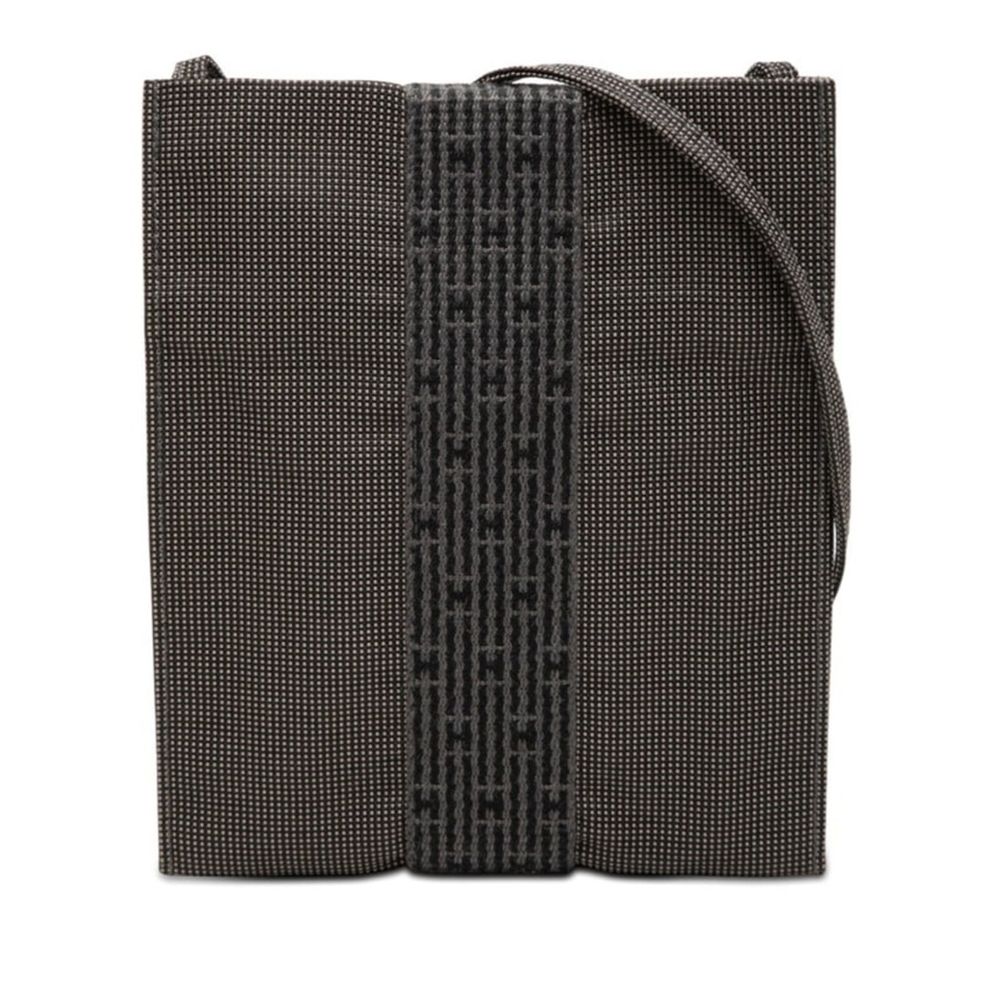 Hermes Herline Mini Shoulder Bag Pochette, Gray/Black Canvas, Women's HERMES: --- Catalog ---Category: SizeSize (HxWxD): 19.5cm x 16cm x 5.00mm / 7.67'' x 6.29'' x 0.19''Category: DesignType: Pochette, Shoulder bagColor: Black, GrayGender: WomenMaterial: Canvas Category: Genera